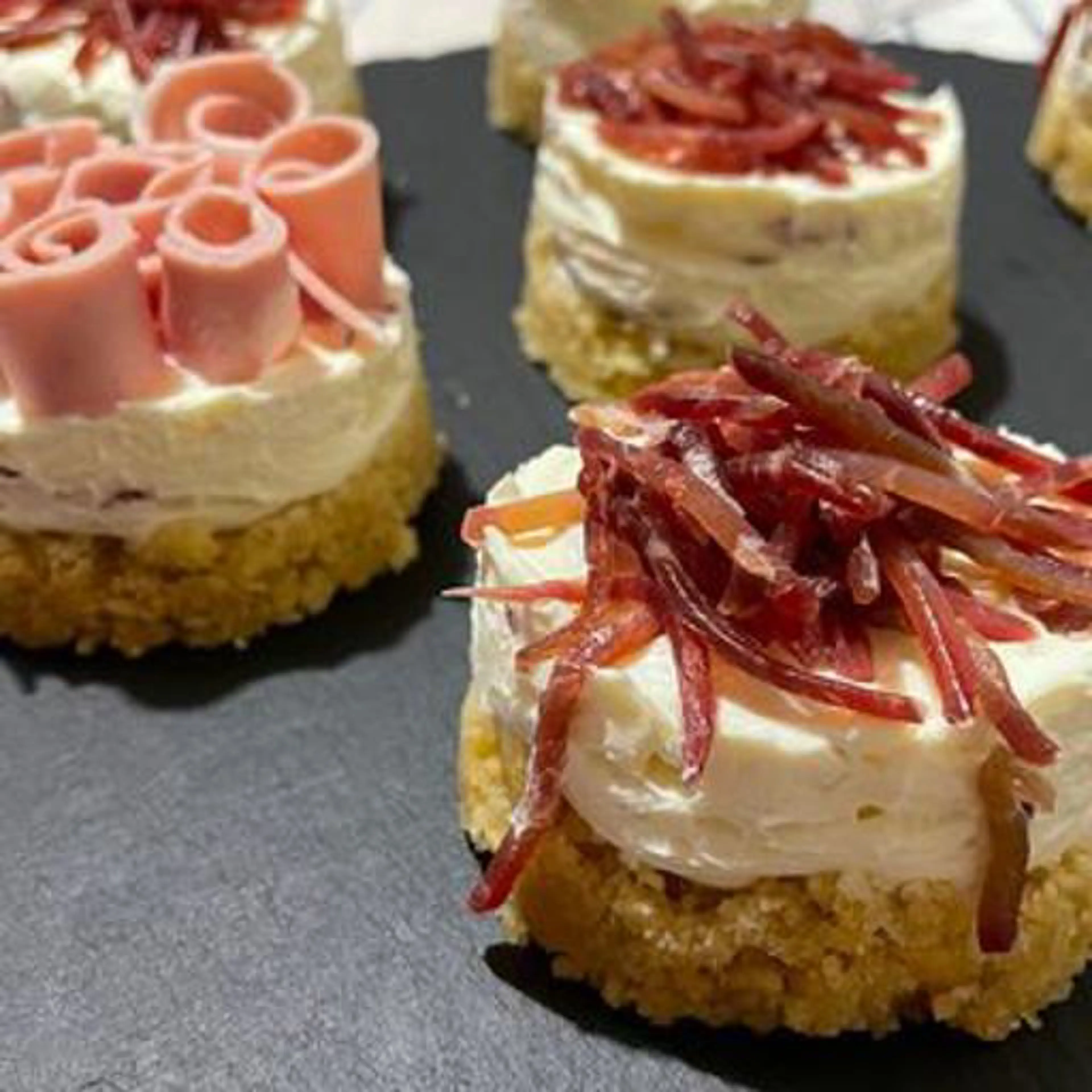 Mini cheesecakes salados