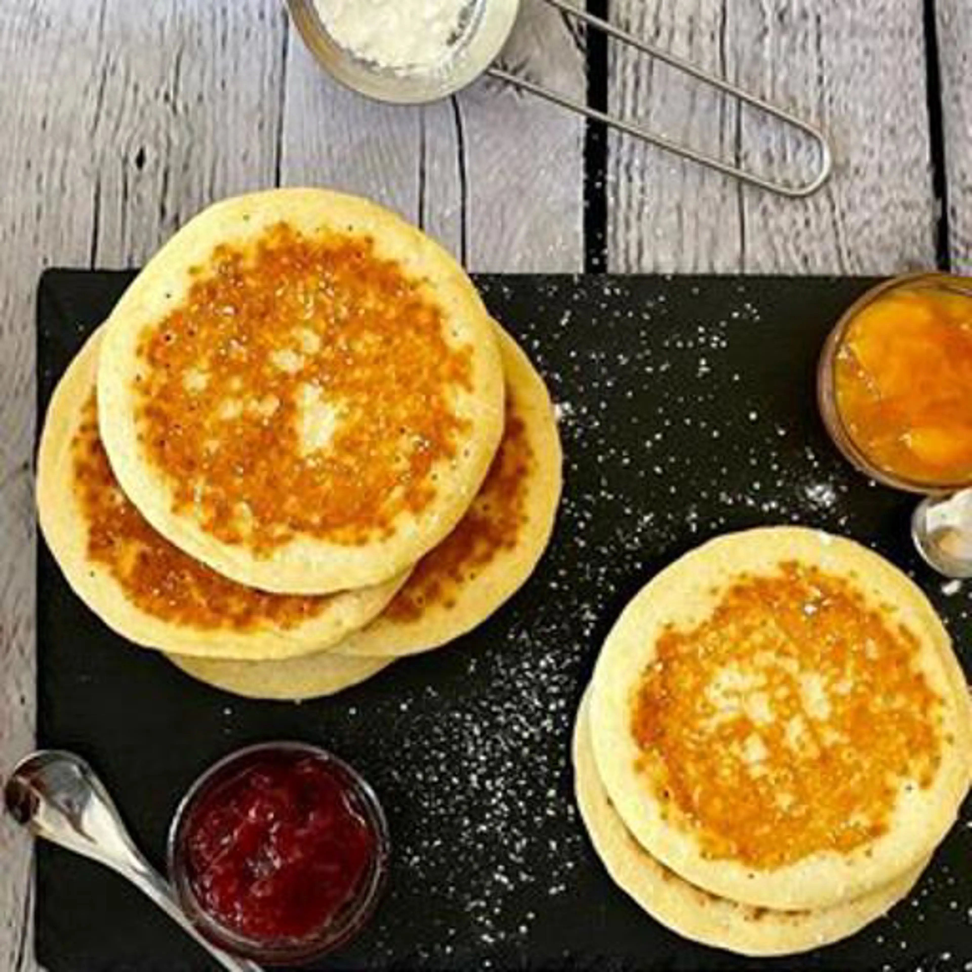 Pancakes without milk and without eggs