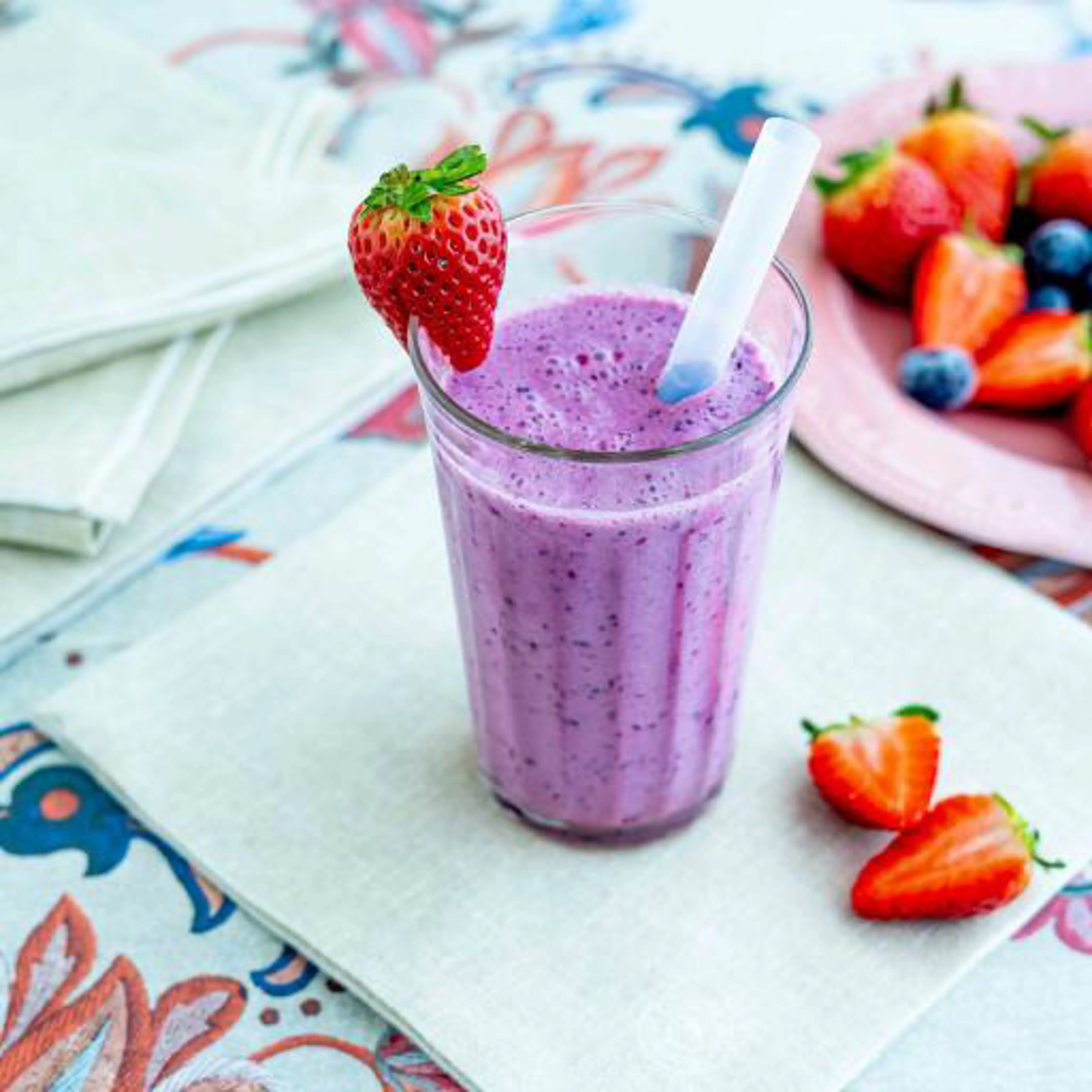 Erdbeer-Blaubeer-Smoothie