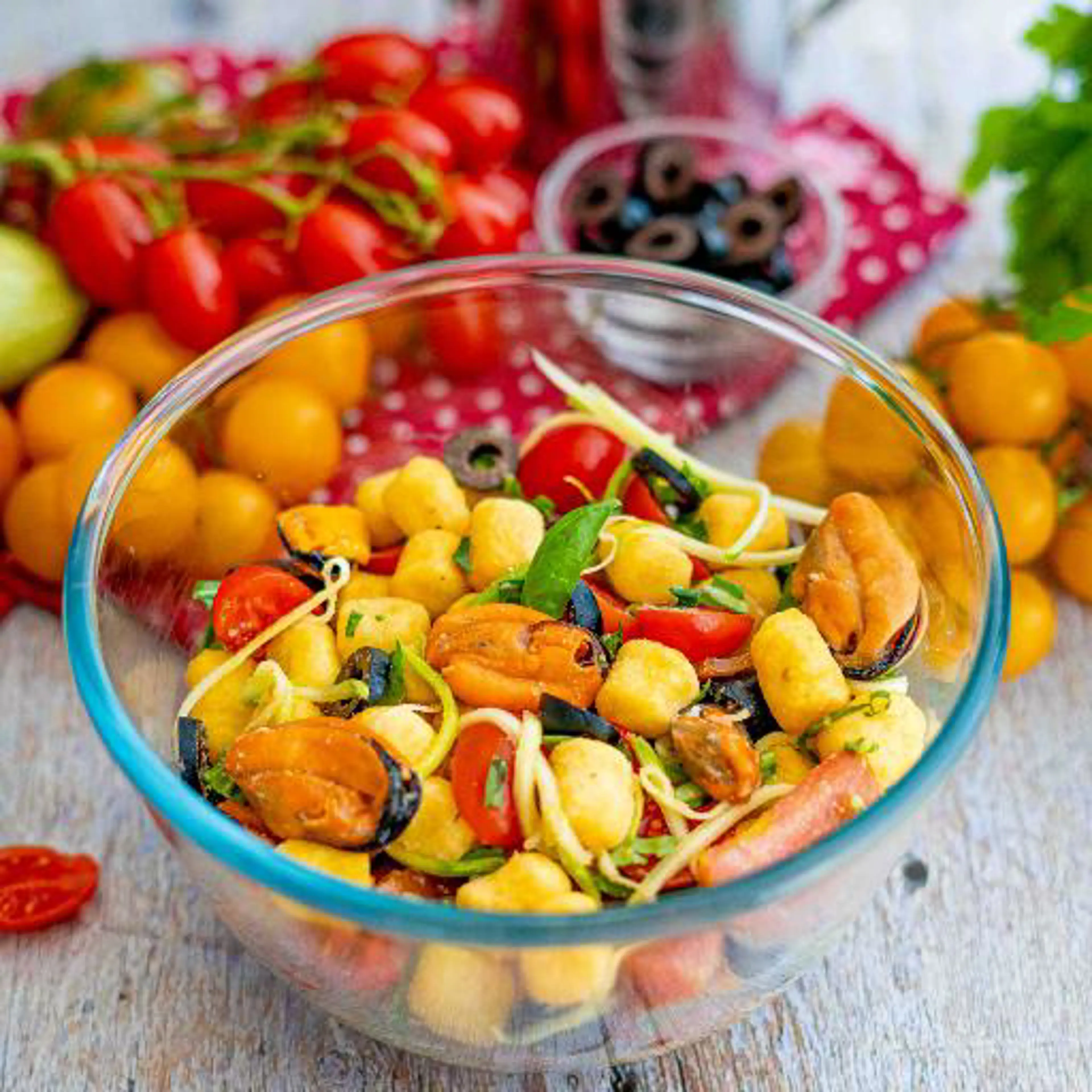 Salada de gnocchi