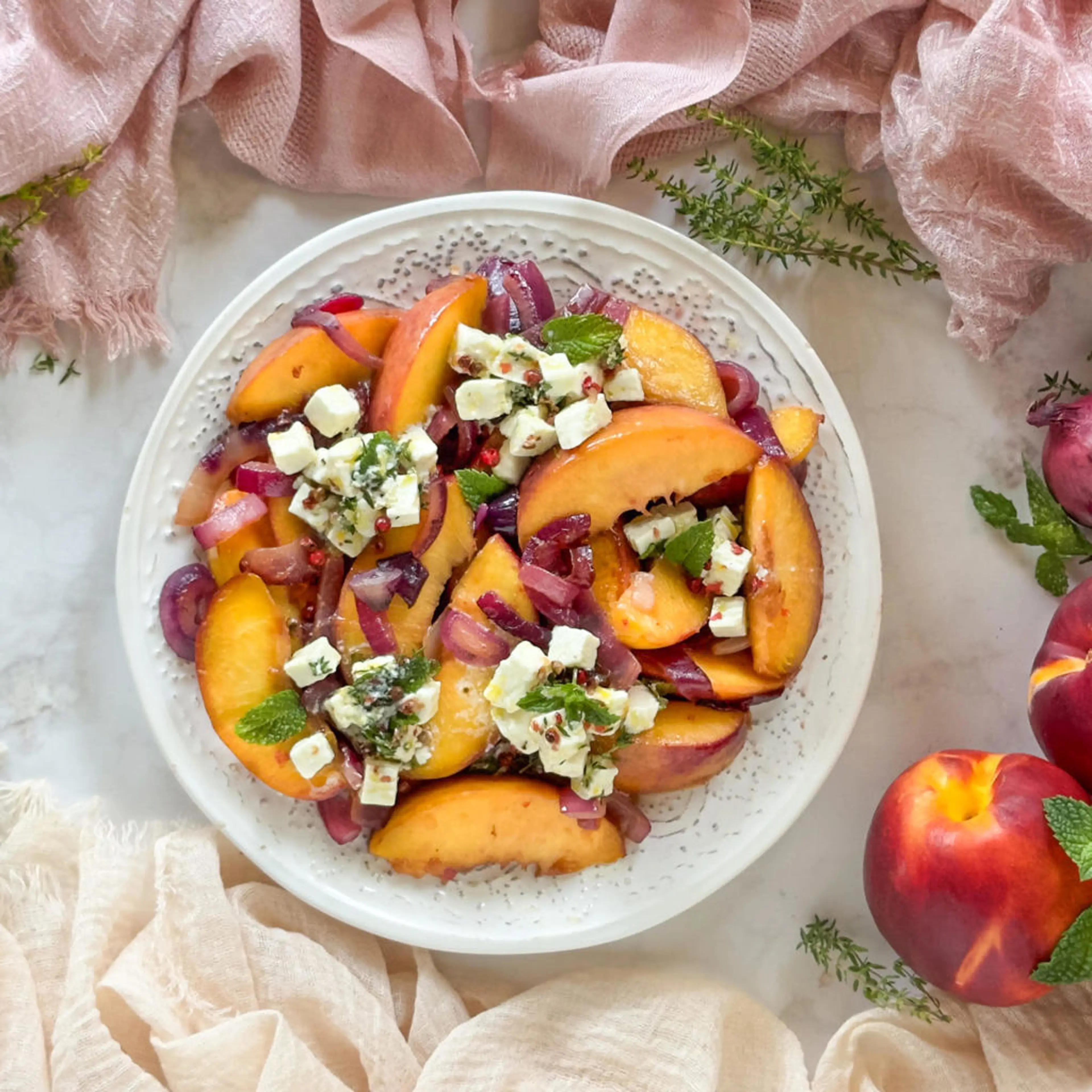 Nectarine, onion and primo sale salad