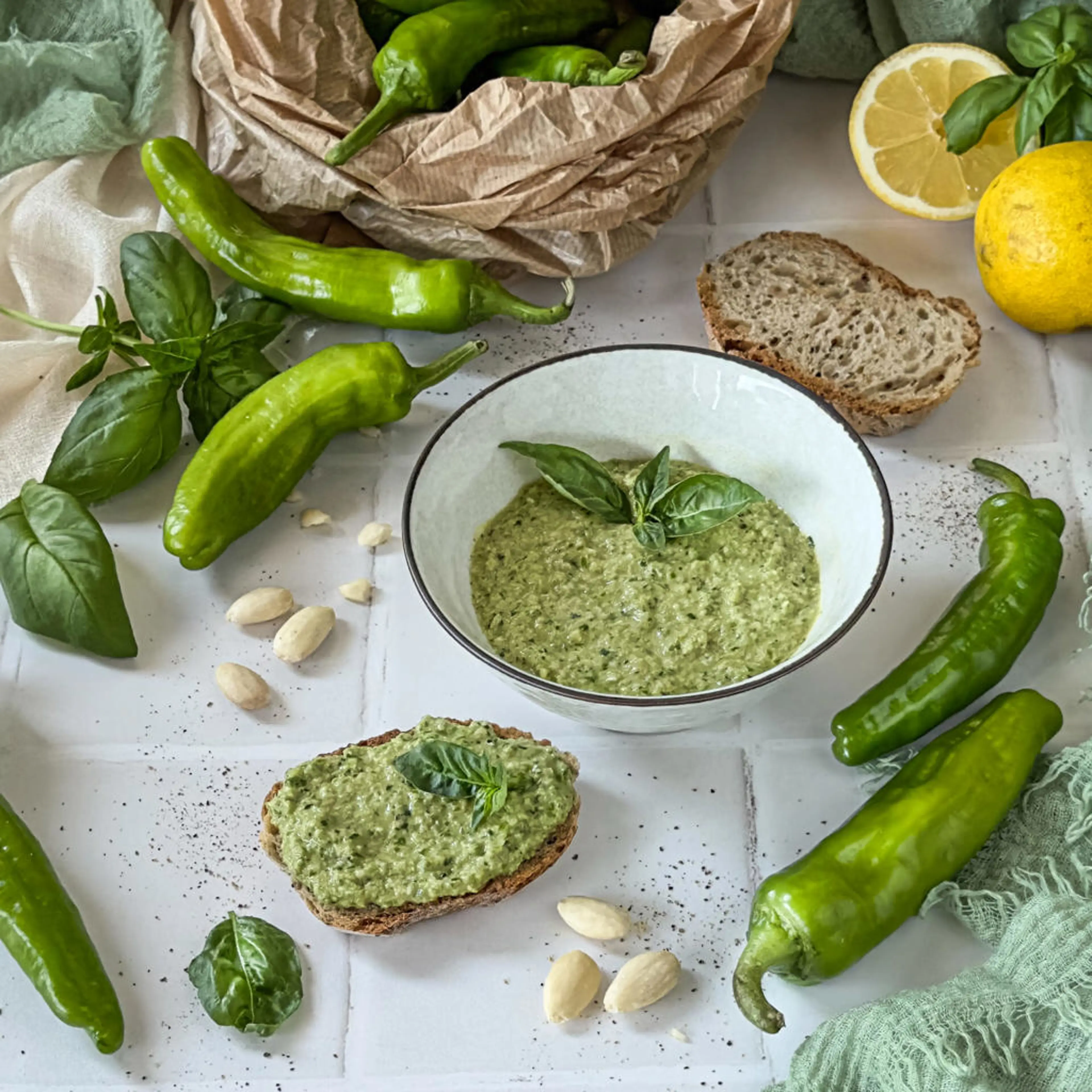 No-cook friggitelli pesto