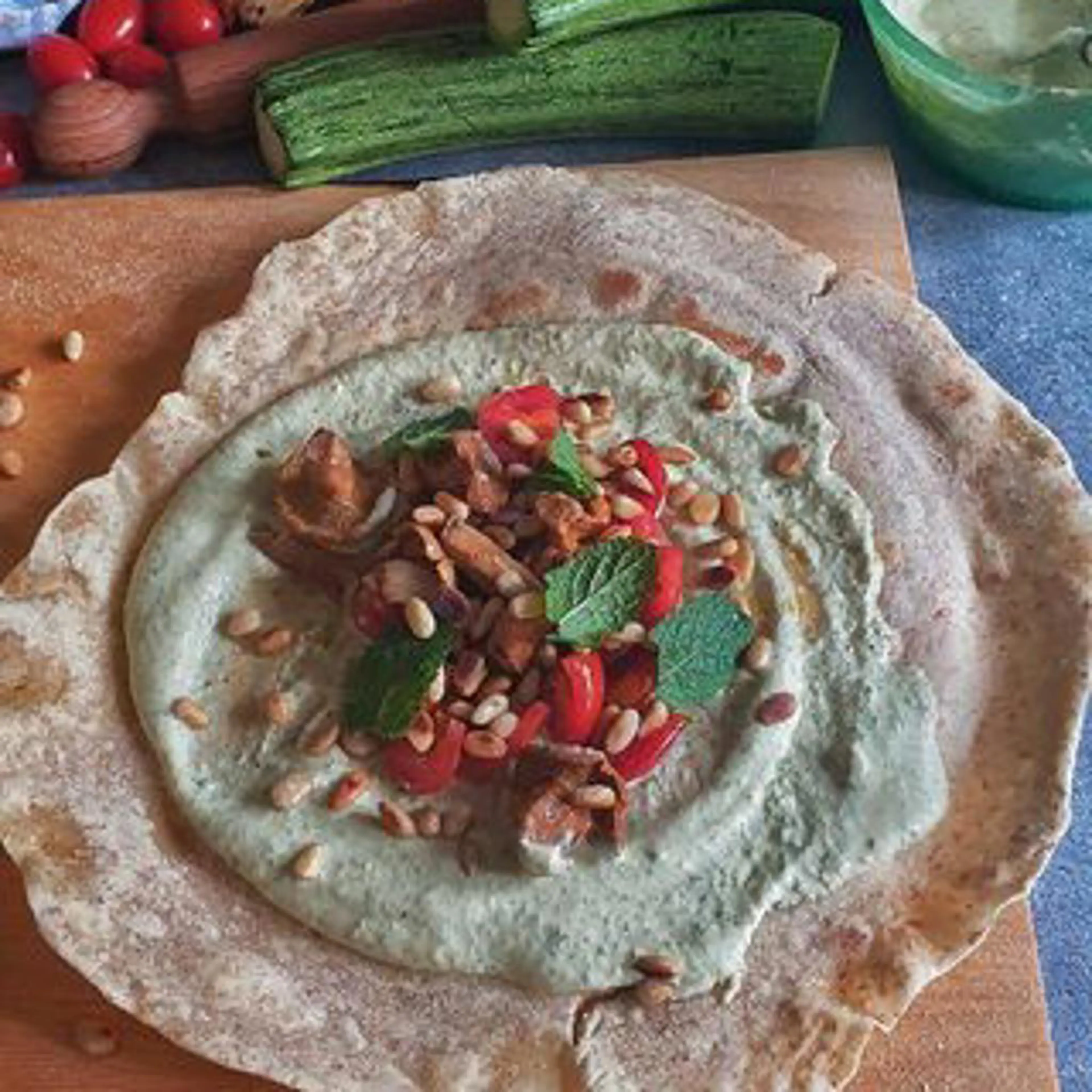 Stuffed flatbread