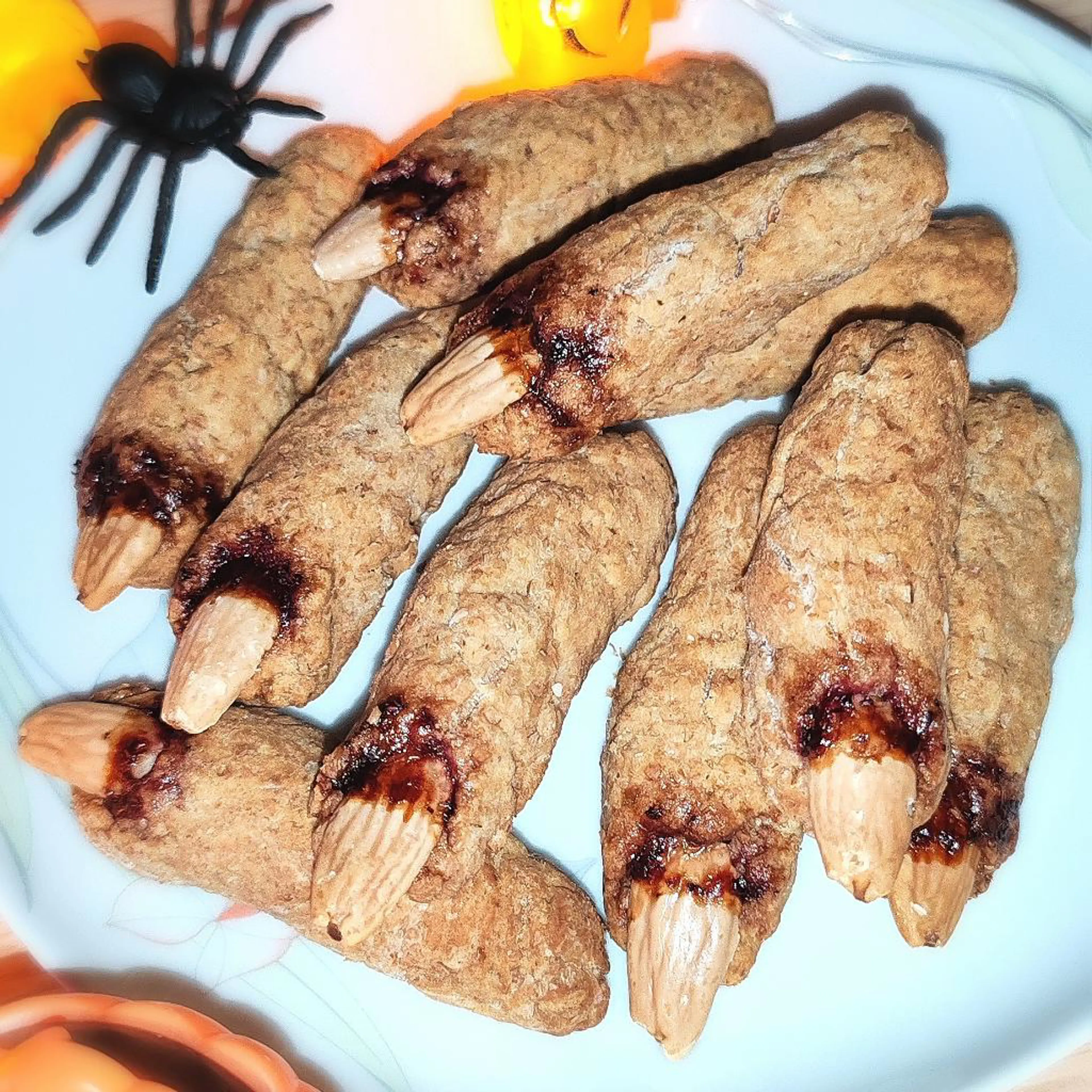 Zombie finger cookies