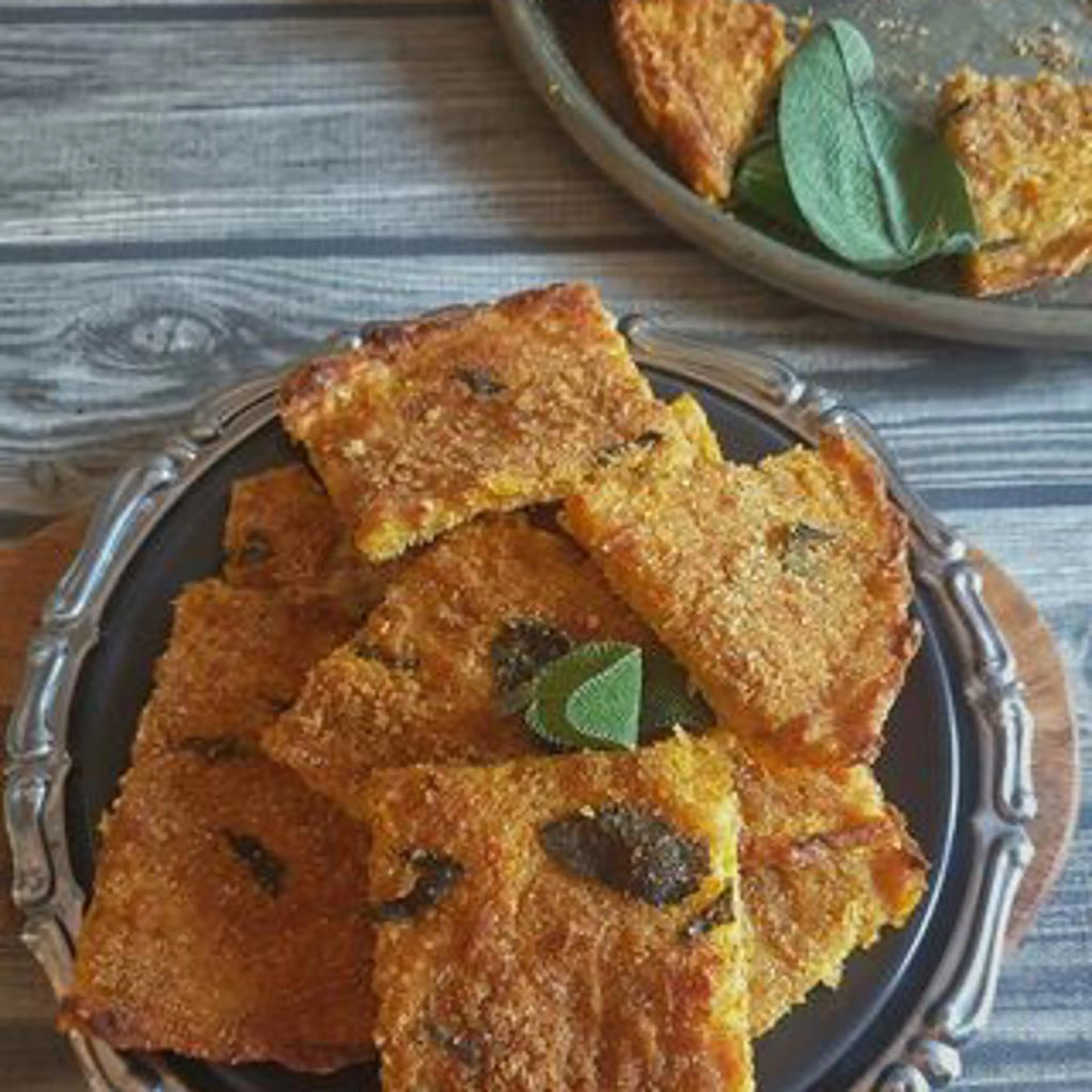 Pumpkin farinata with sage