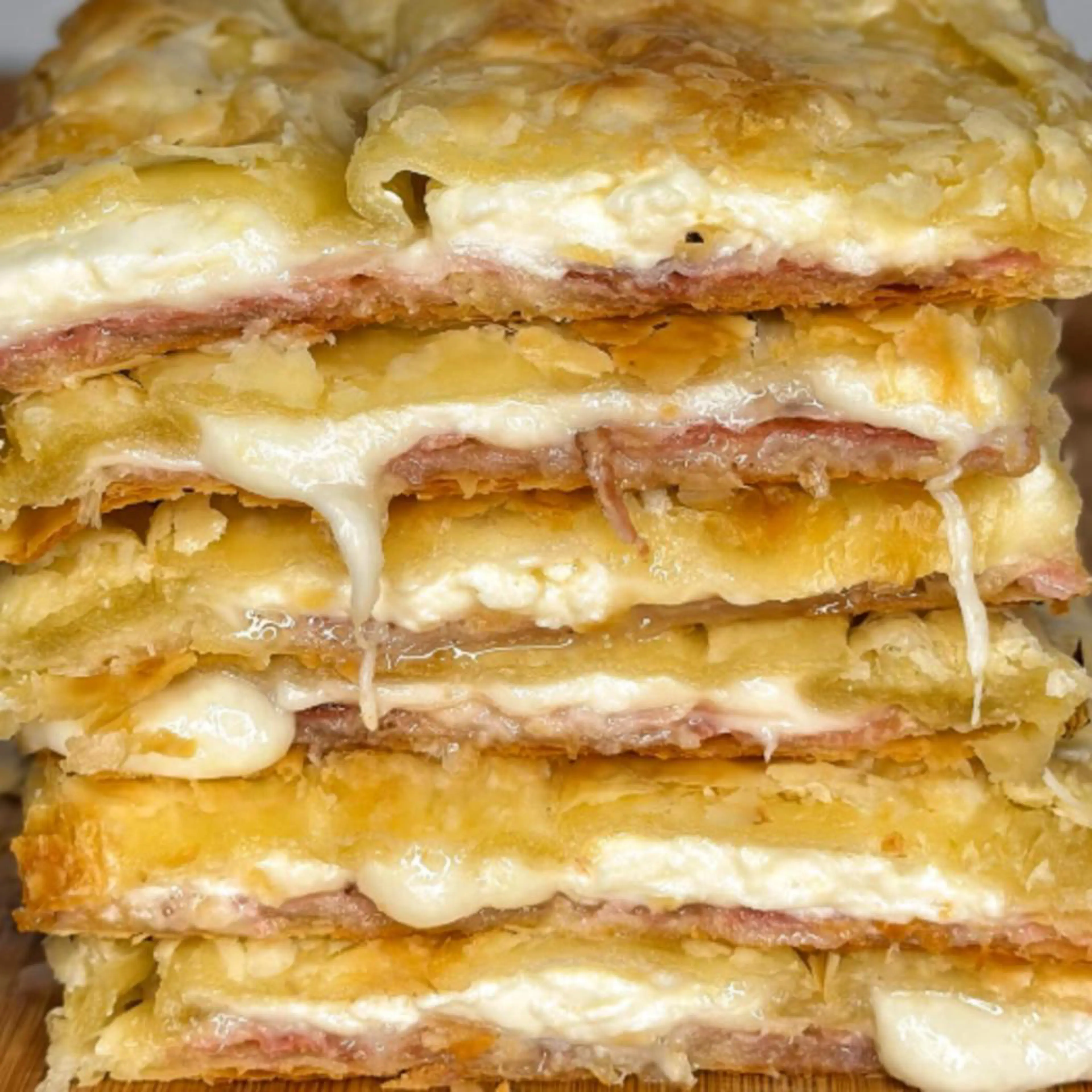 Puff Pastry Flatbread with Speck and Stracchino