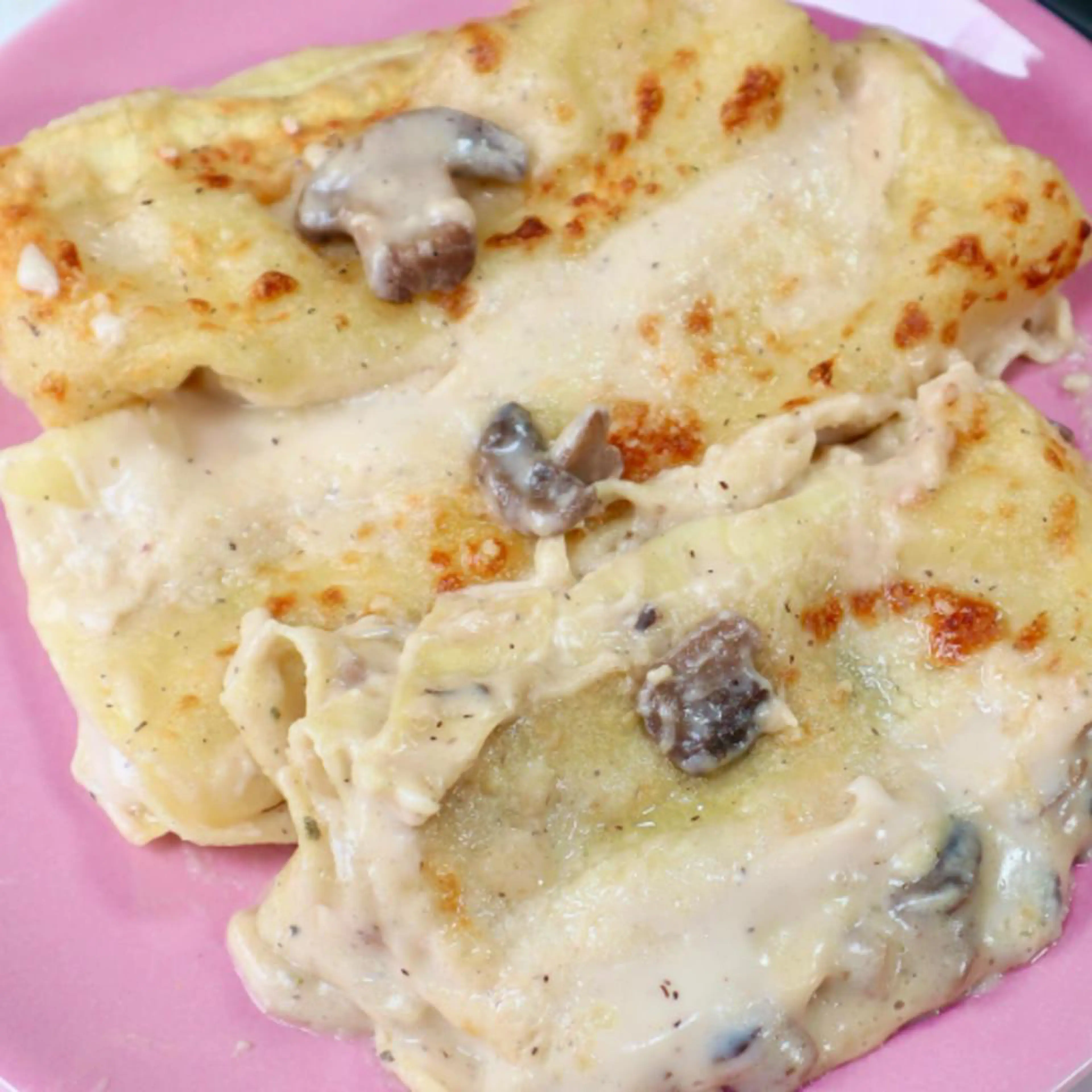 Cannelloni cremosi funghi e besciamella