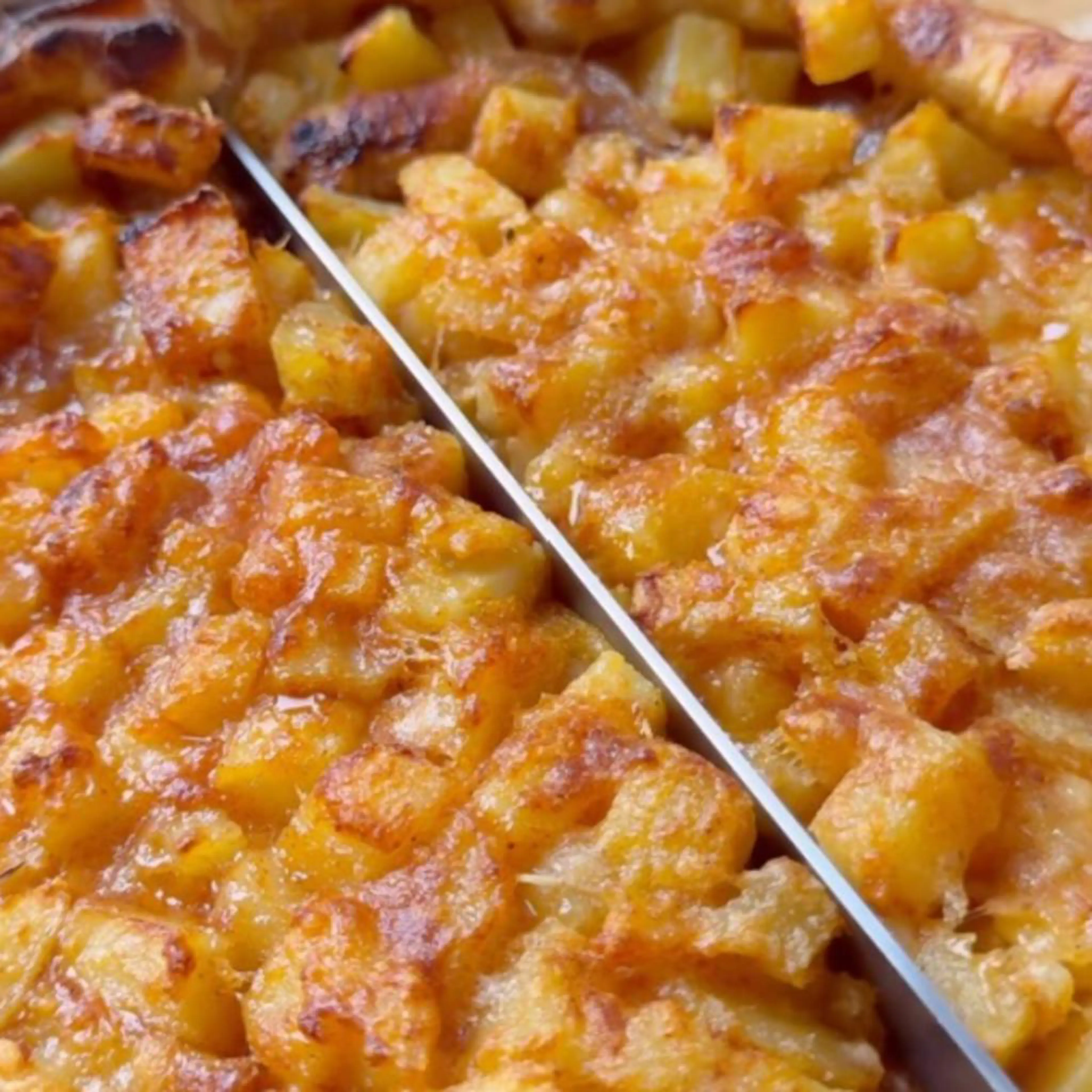 Savory tart with caramelized onions and flavorful potatoes