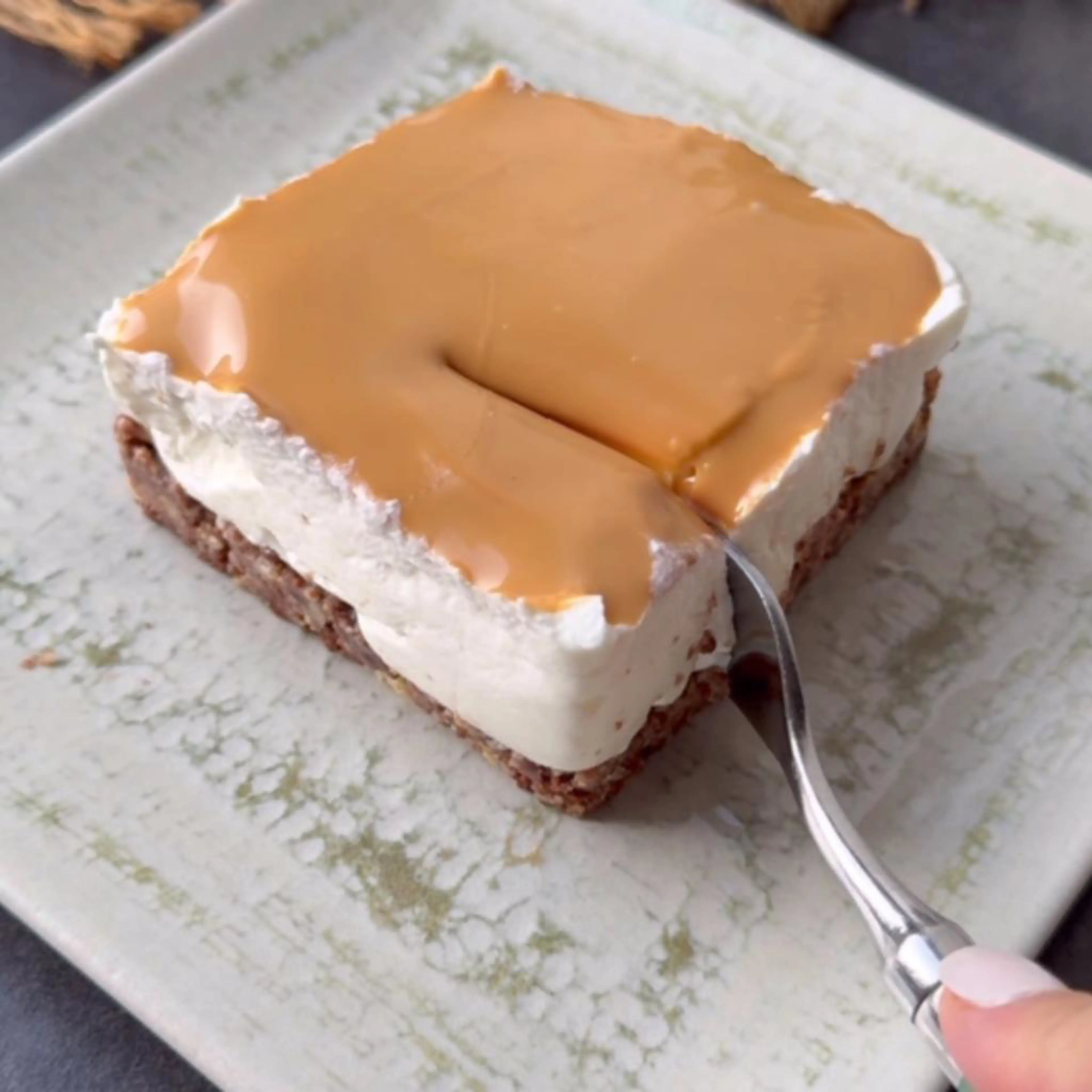 Breakfast with biscuits, yogurt and spreadable cheese