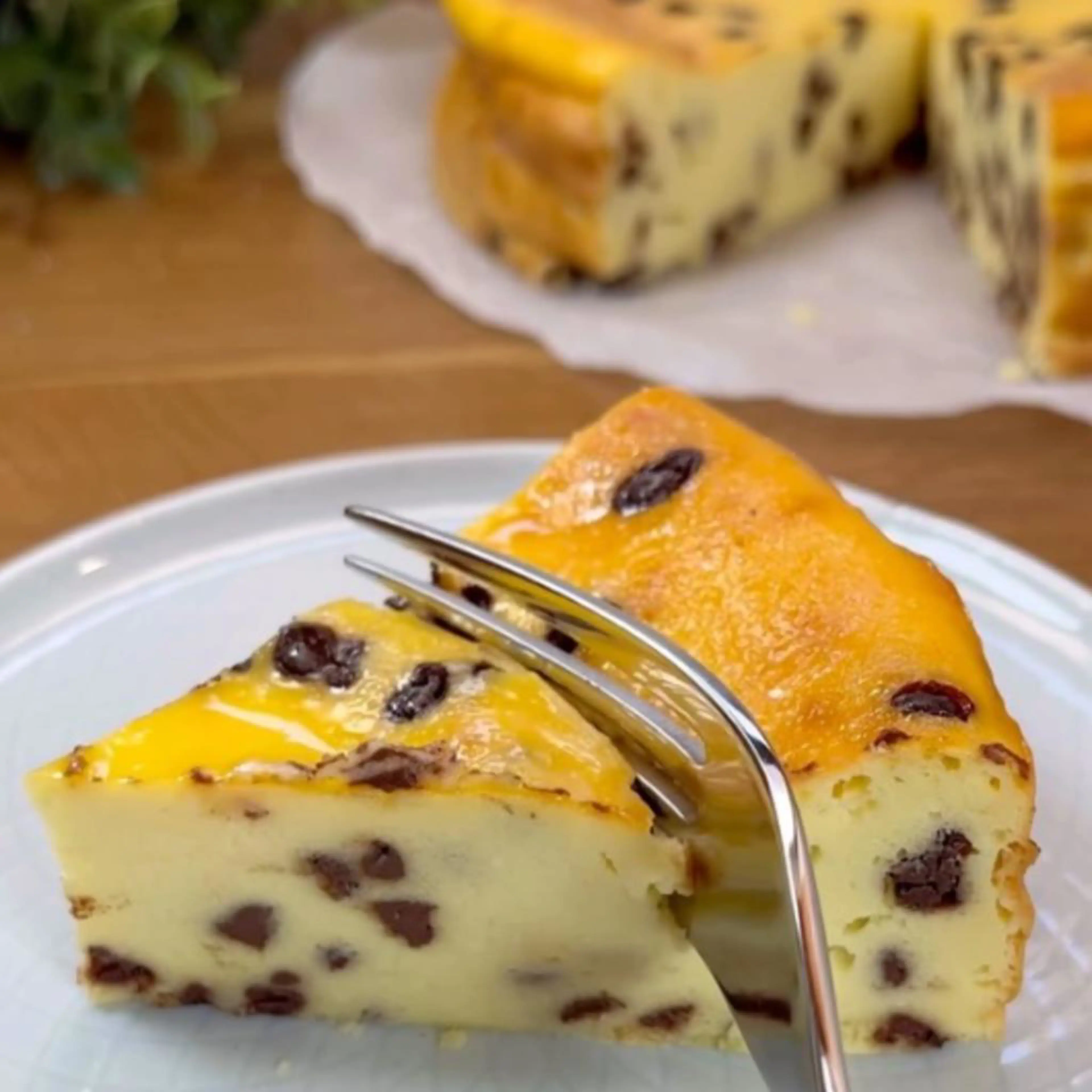 Romige taart met ricotta en chocolade