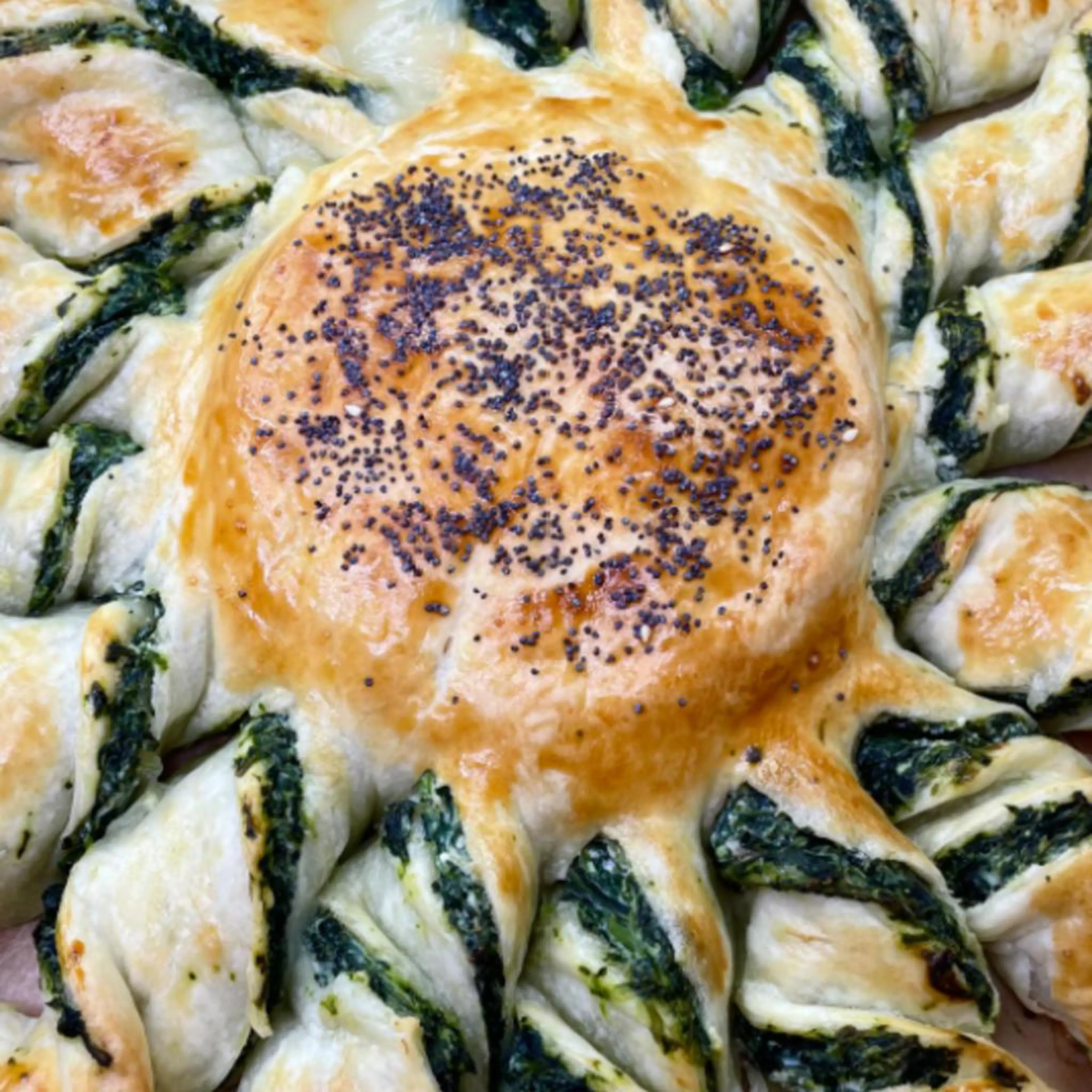 Puff Pastry Sunflower with Camembert