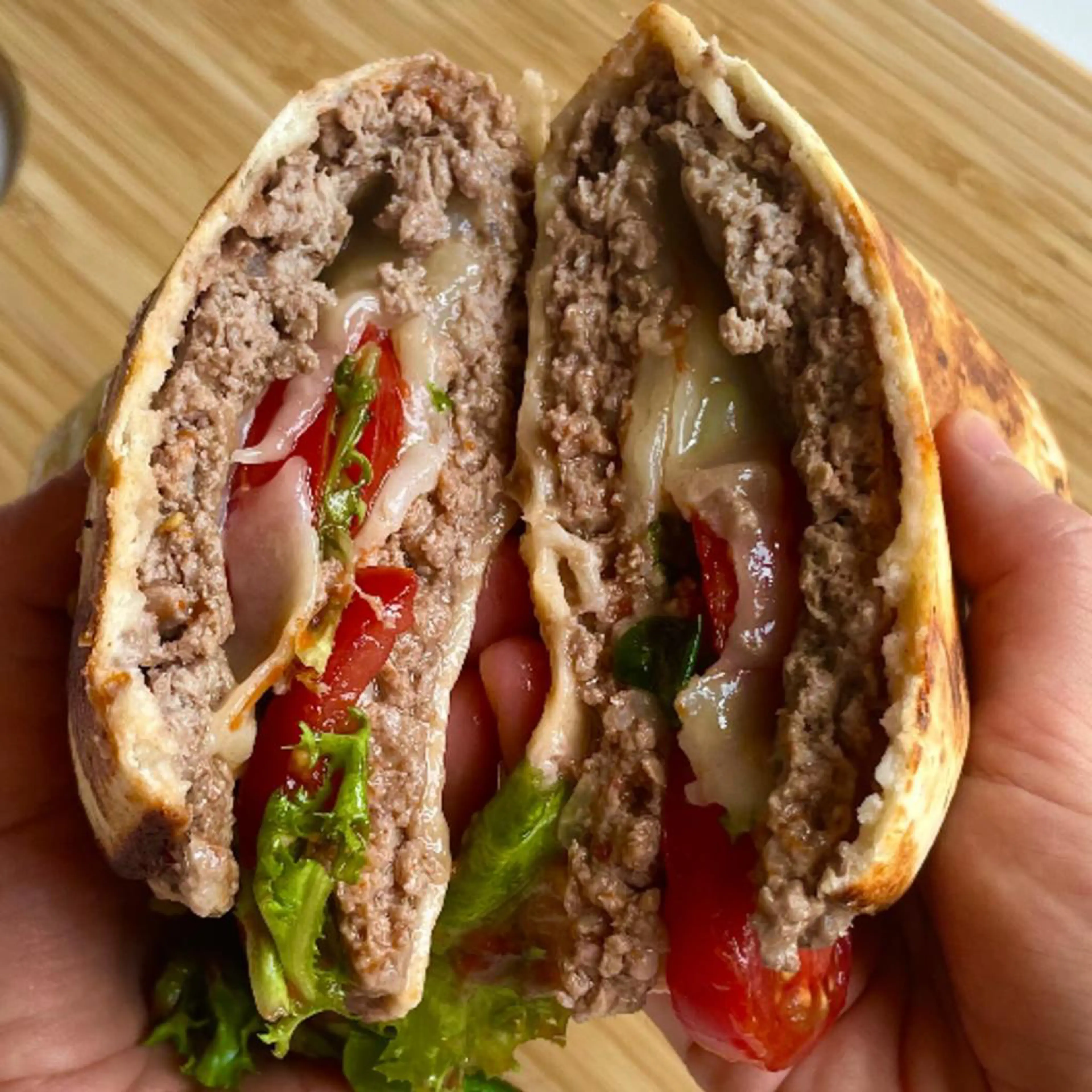 Piadina smashed burger