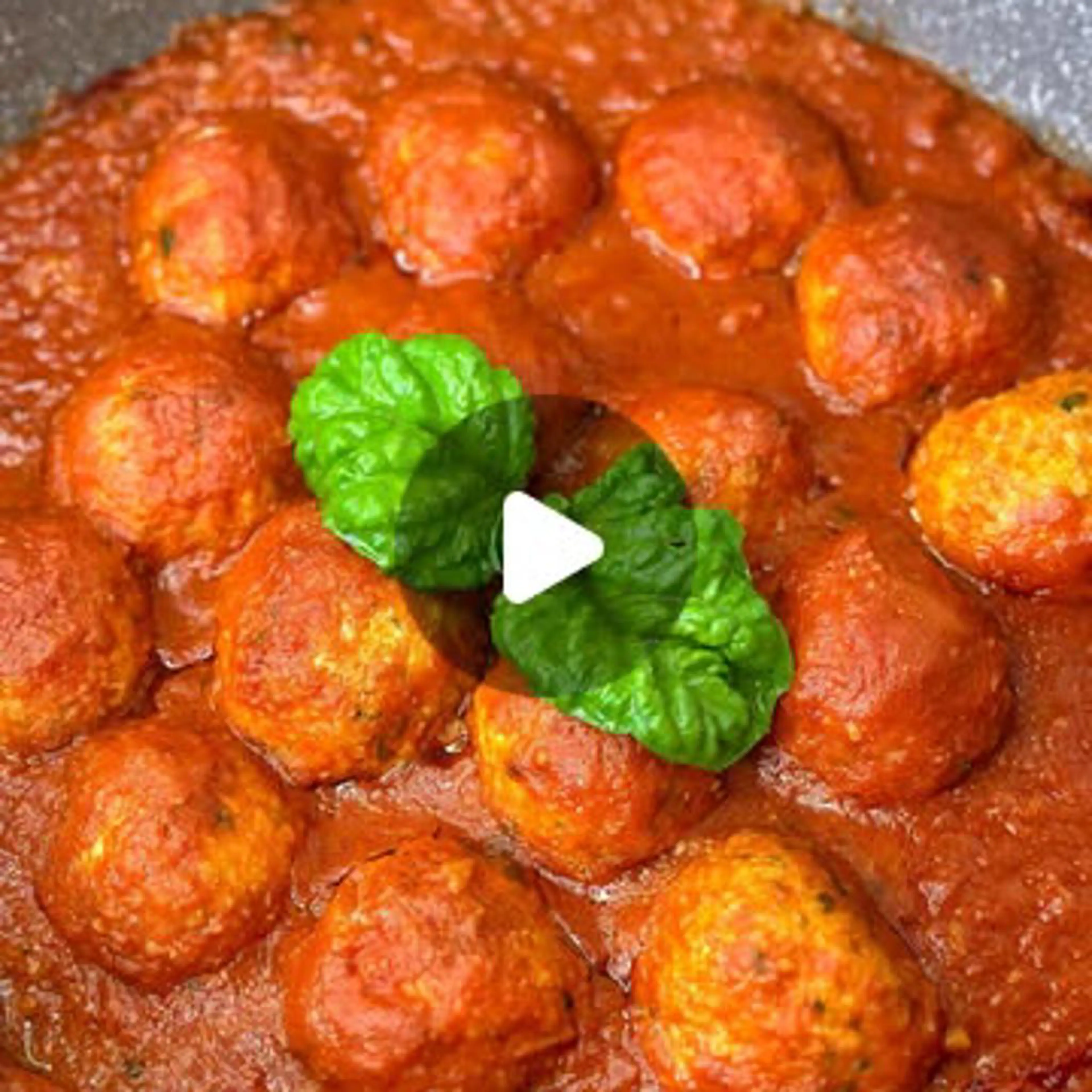 Ricotta meatballs in tomato sauce