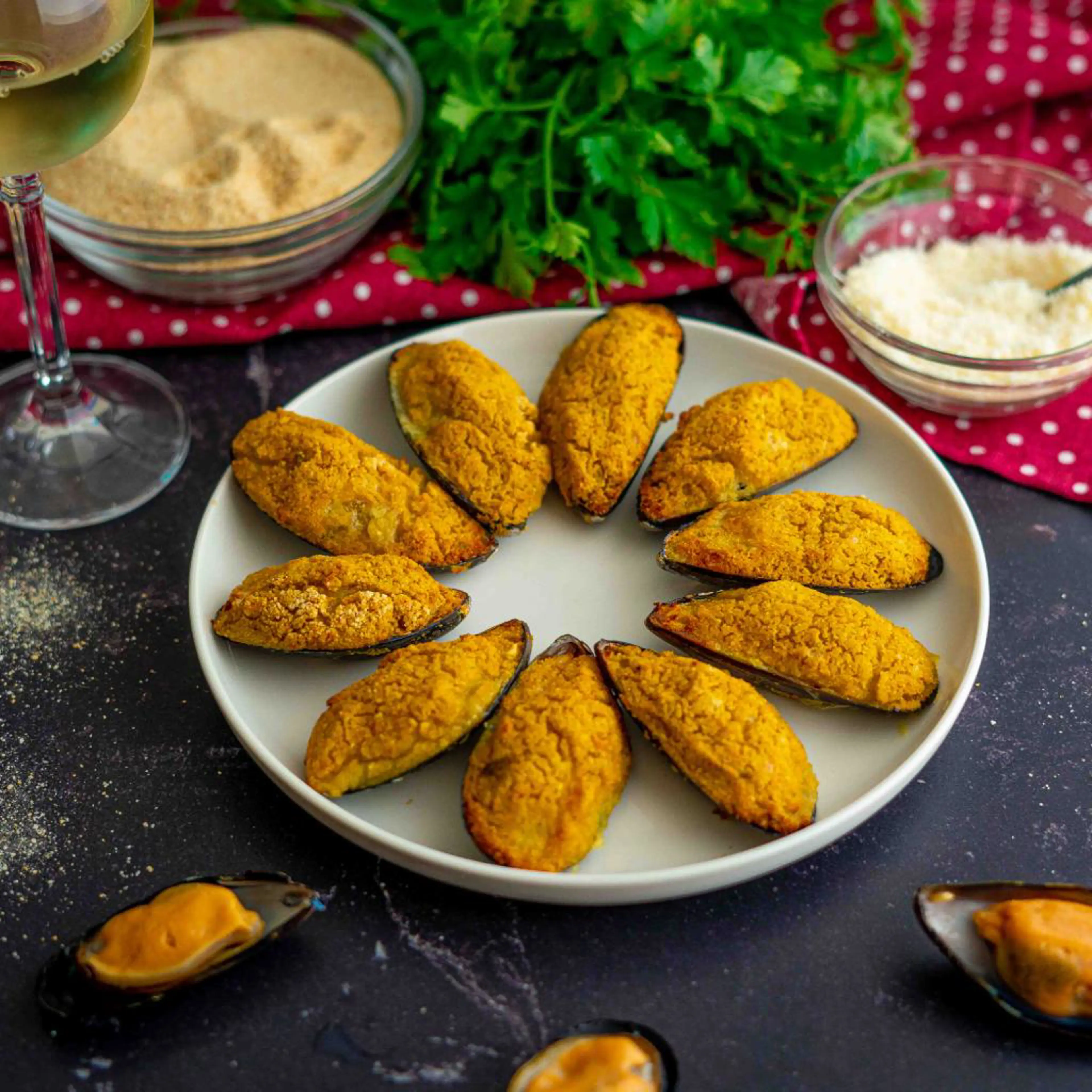 Mejillones con calabacín al aroma de azafrán