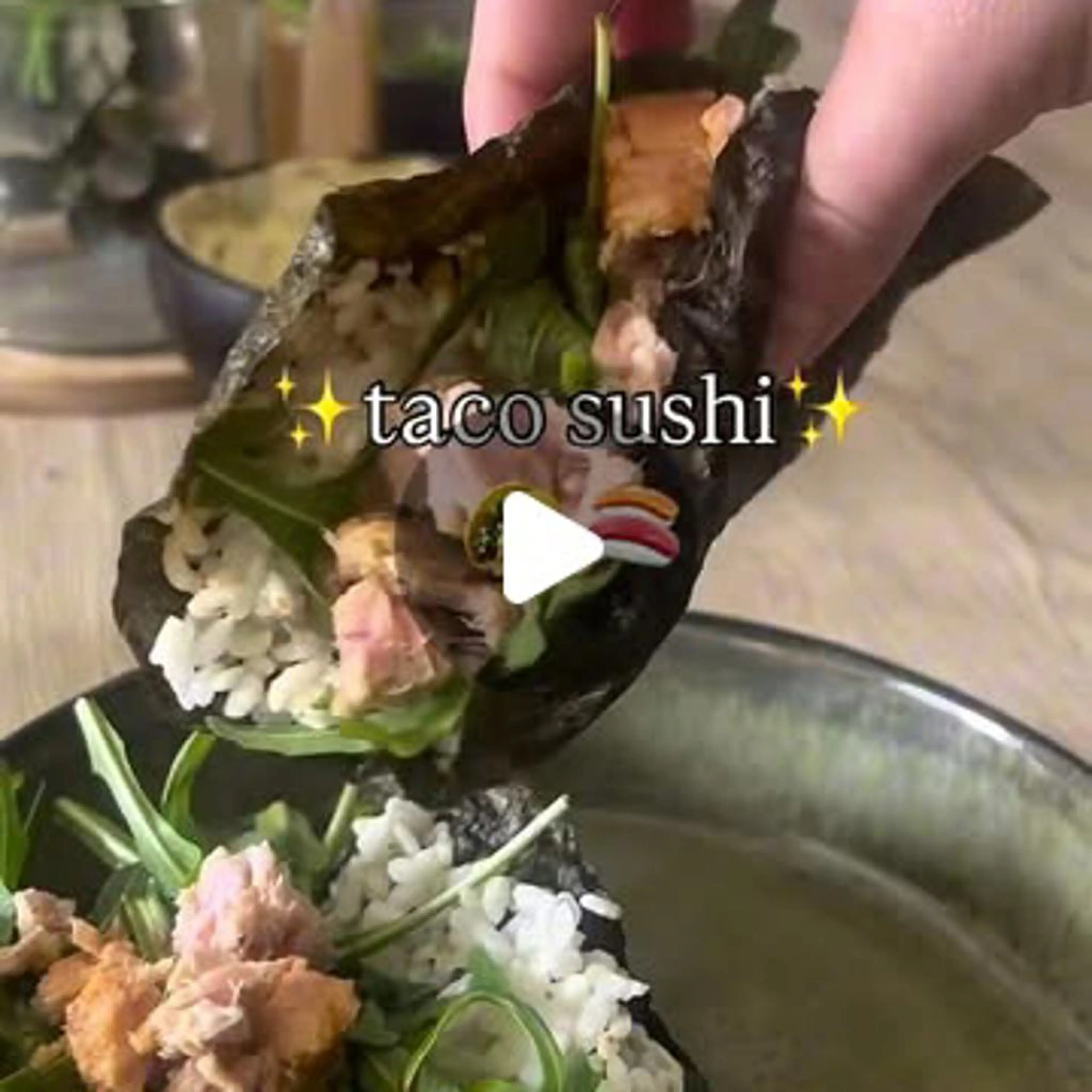 Knusprige Taco-Sushi in der Heißluftfritteuse