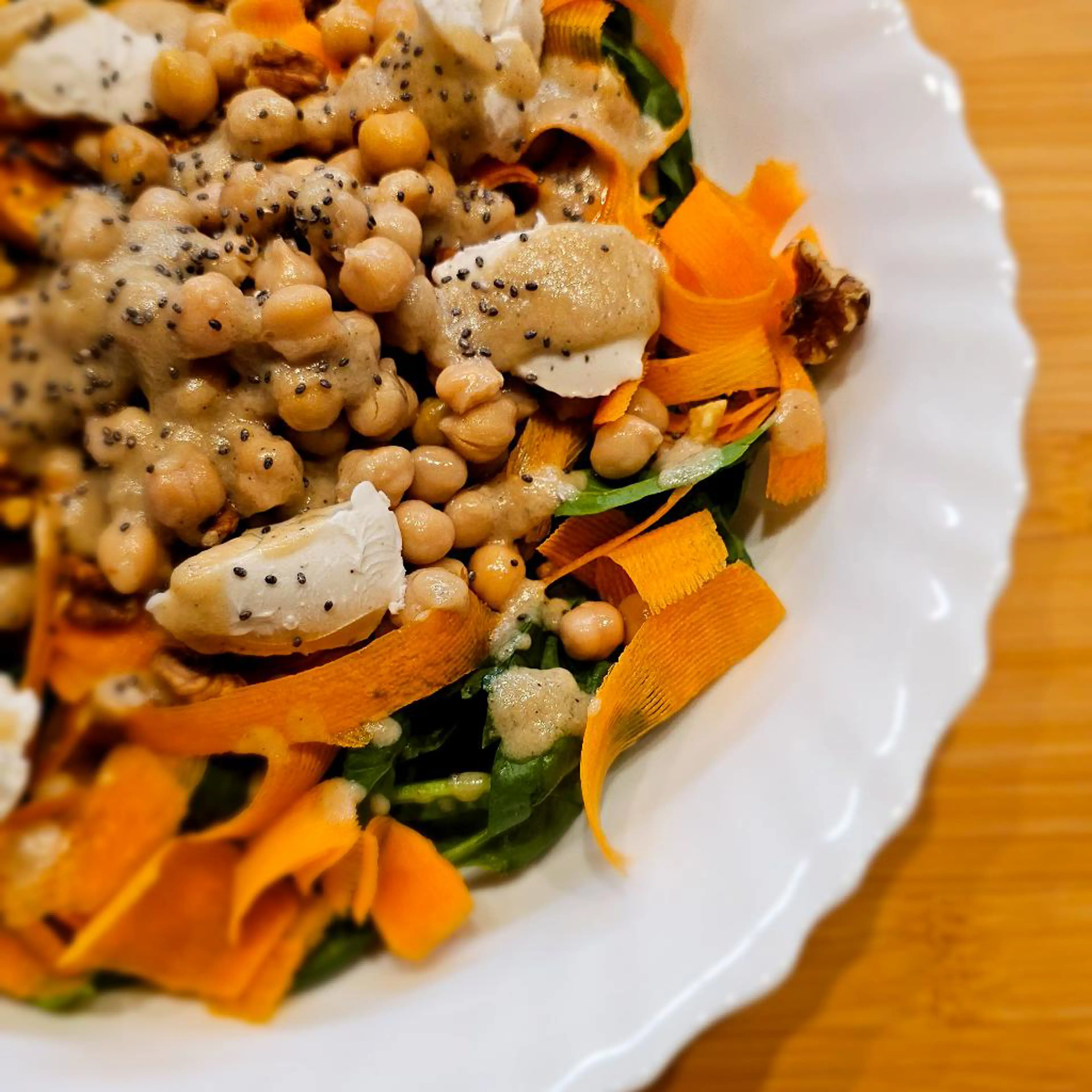 Autumn salad with pumpkin