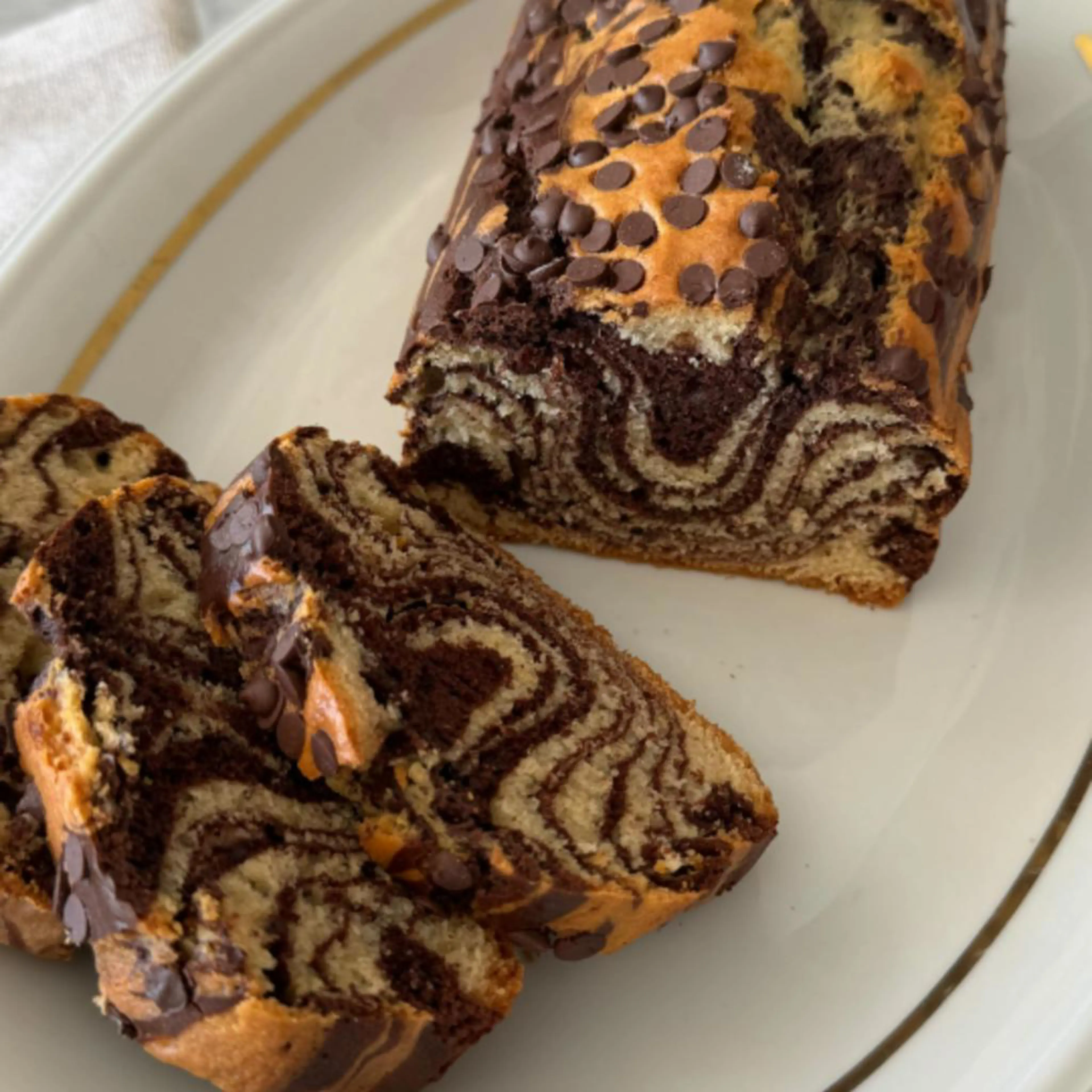 Plumcake marmorizzato alla vaniglia e cacao