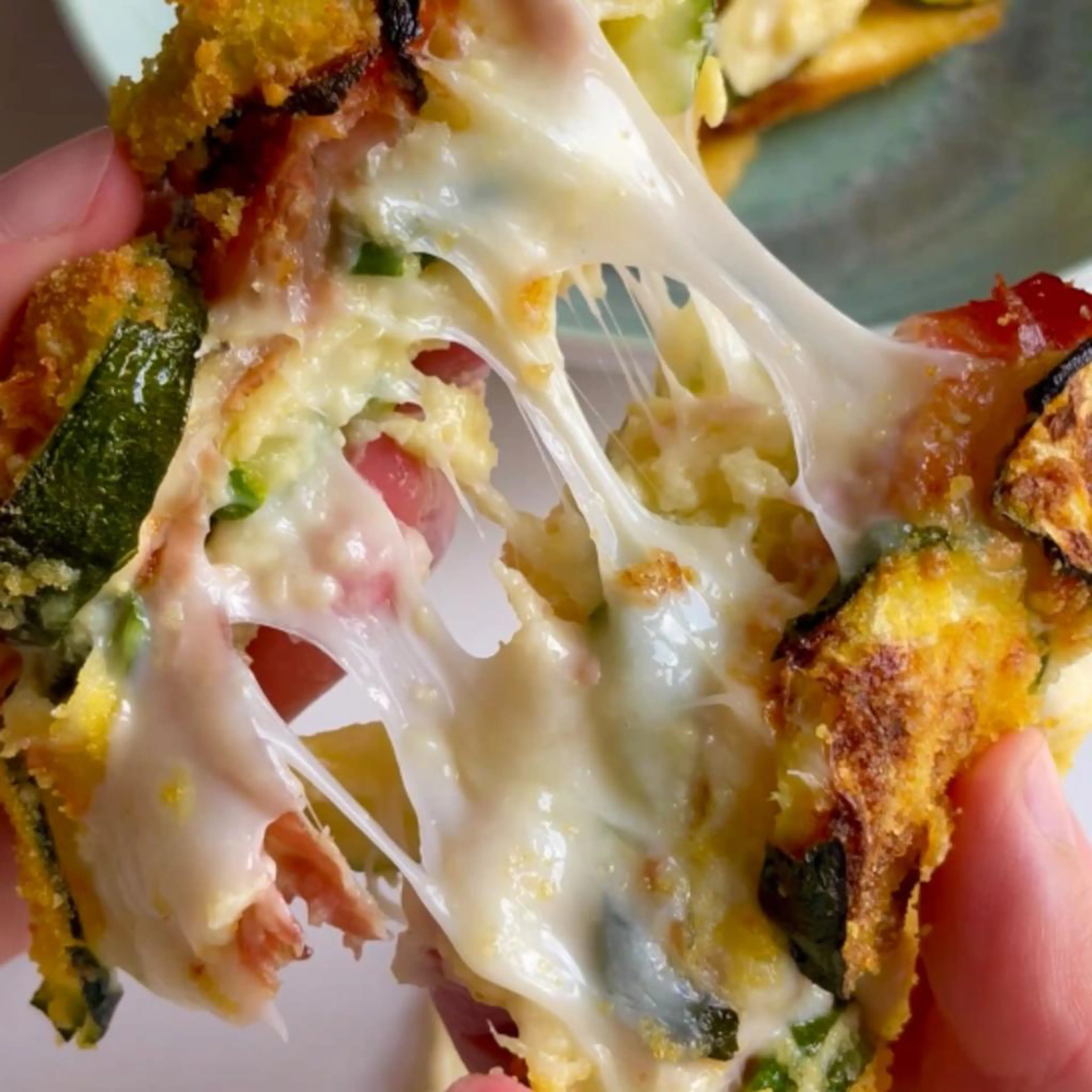 Zucchini bake with a crumbly coating