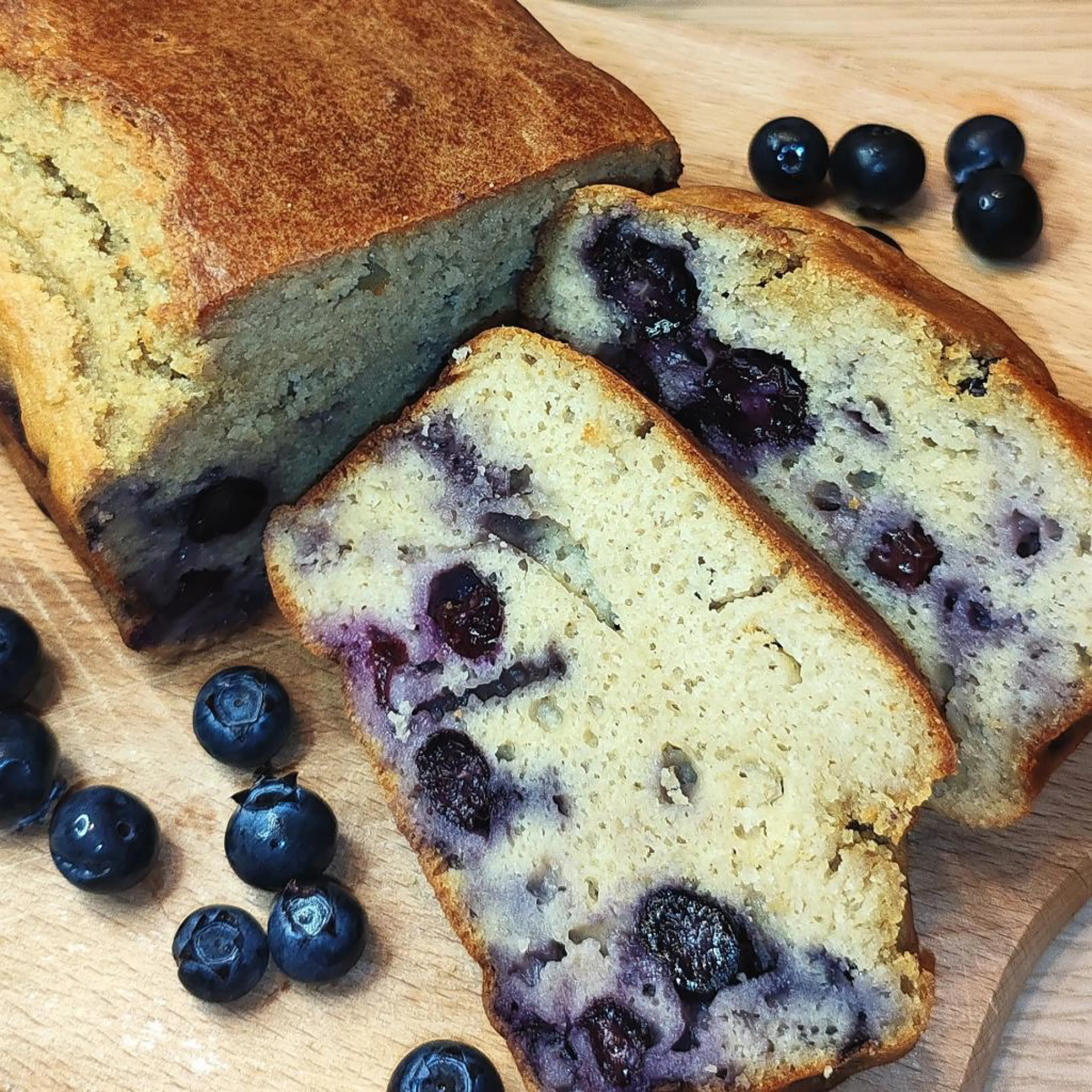 Proteinreicher Heidelbeer-Rührkuchen