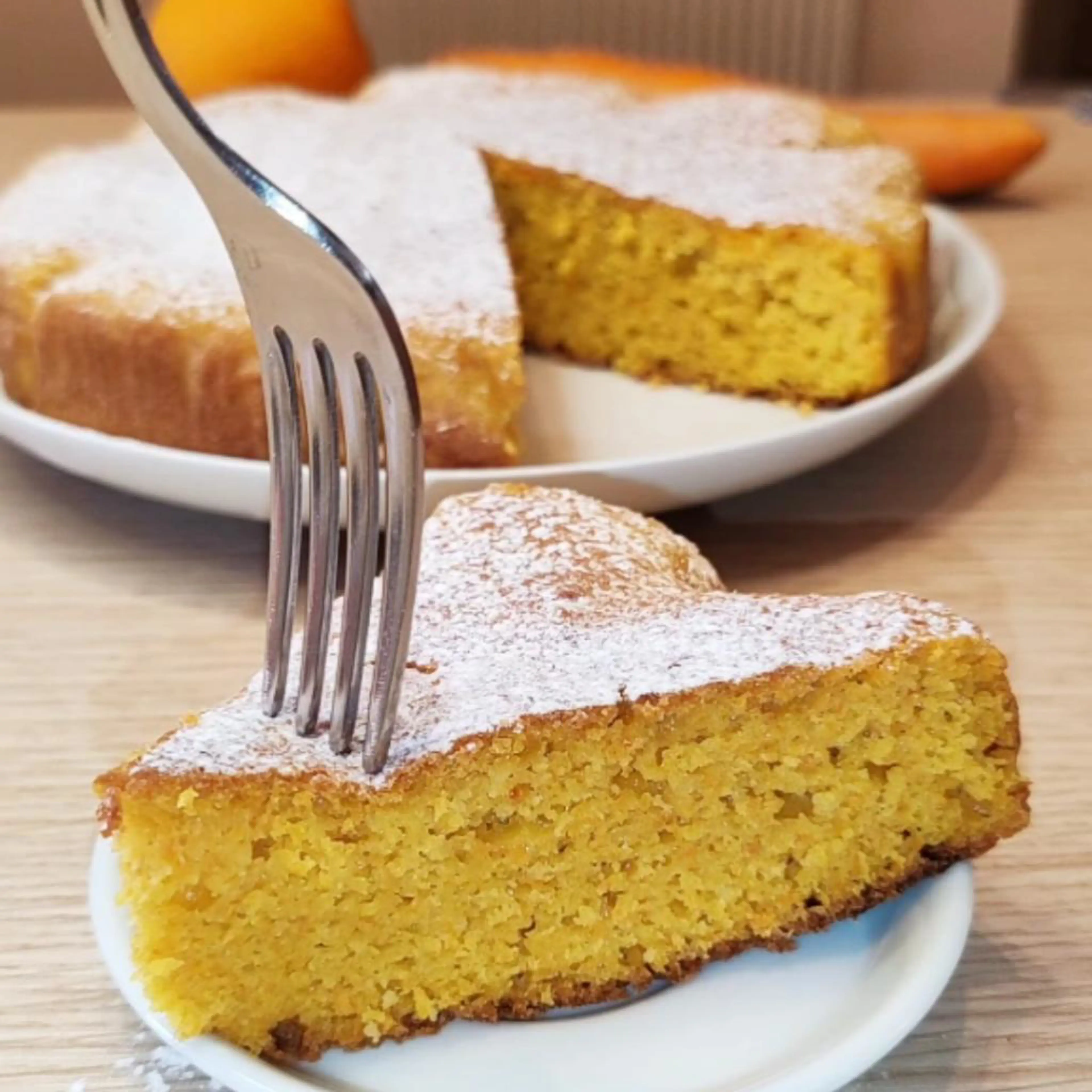 Carrot, almond and orange cake