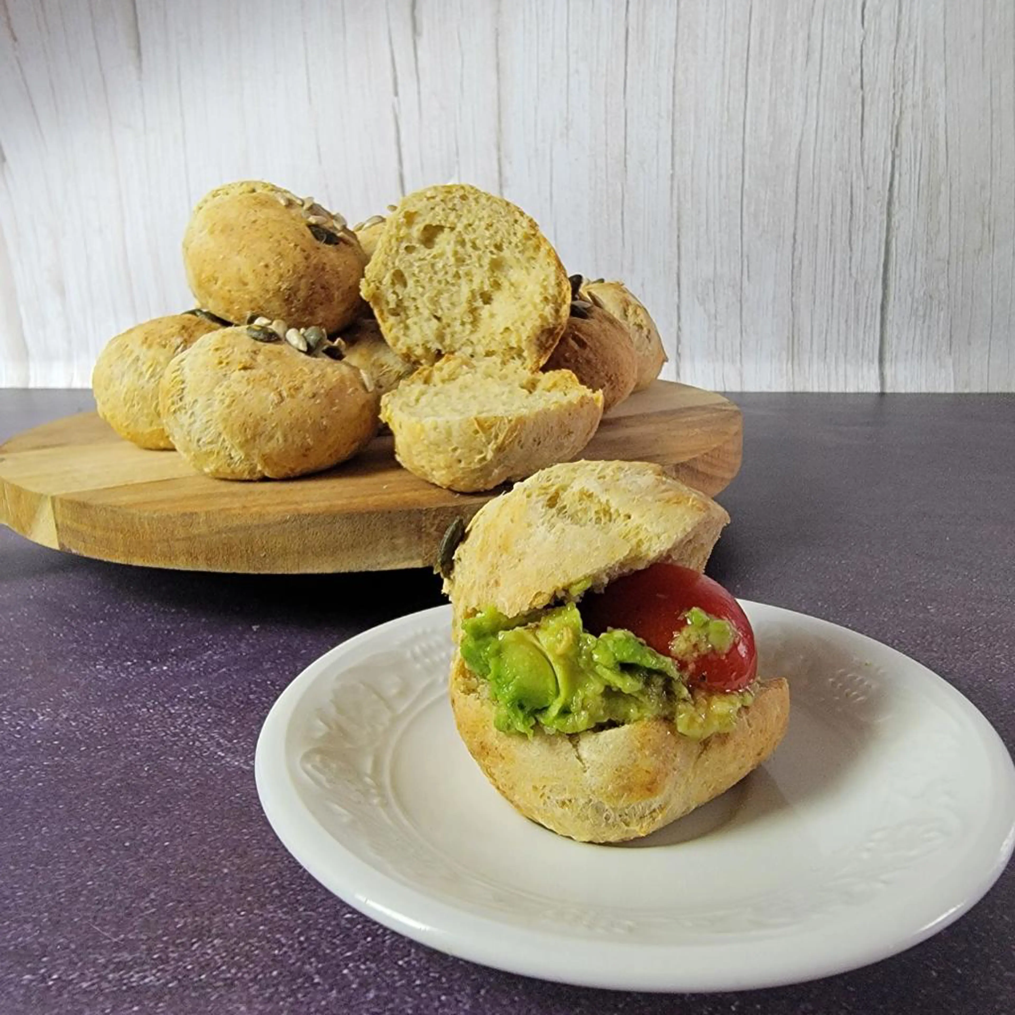 Soft chickpea rolls