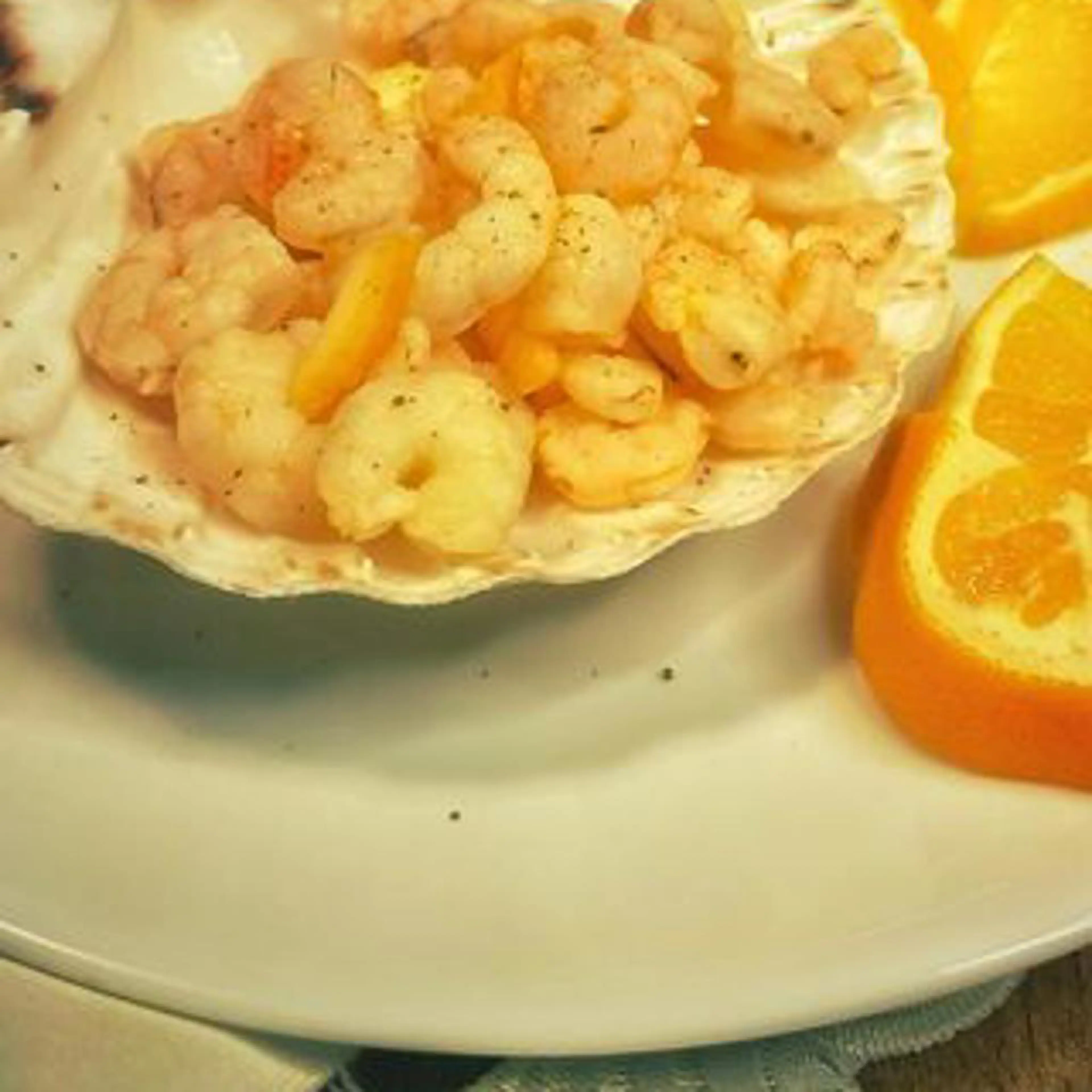 Prawns with orange