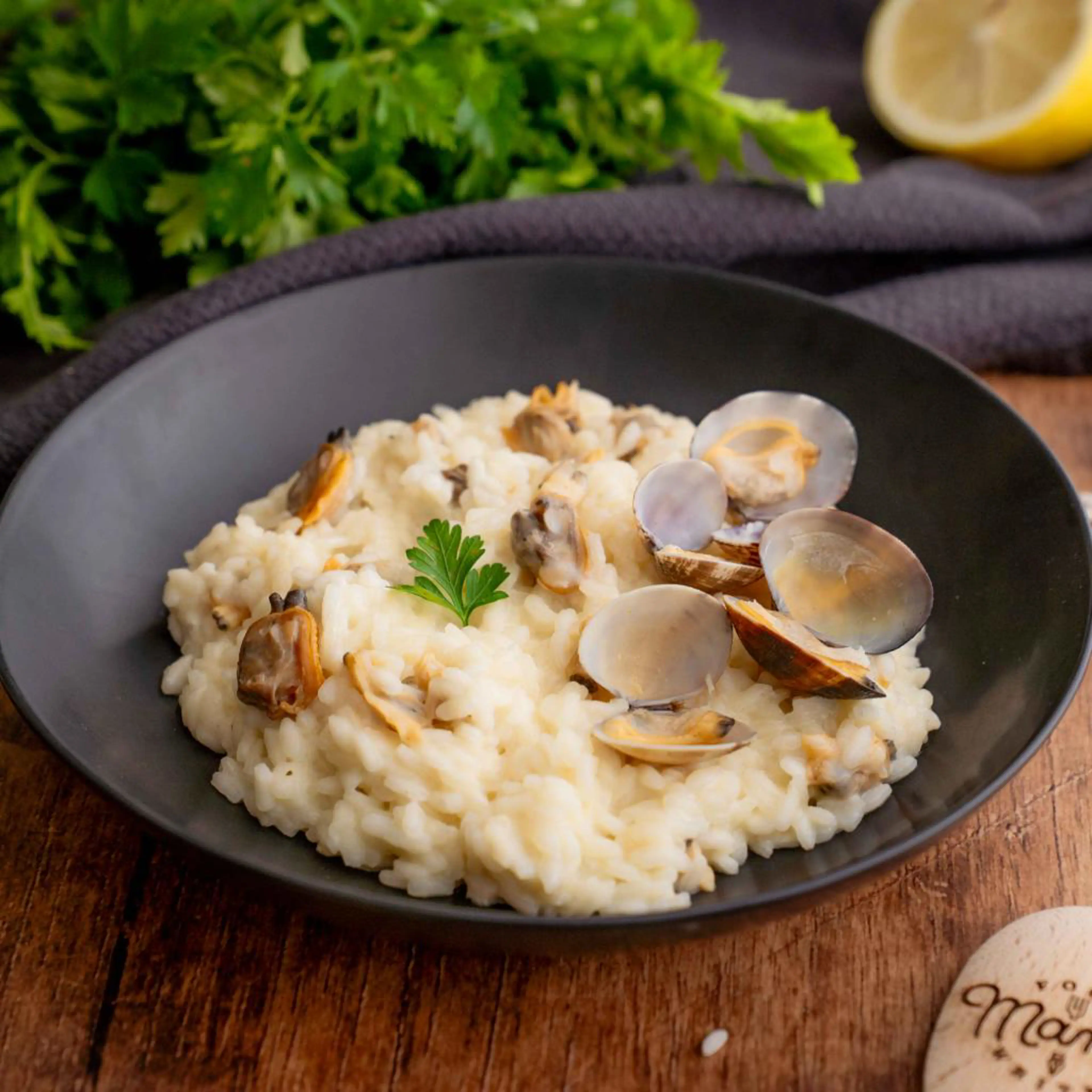 Risotto crémeux aux palourdes