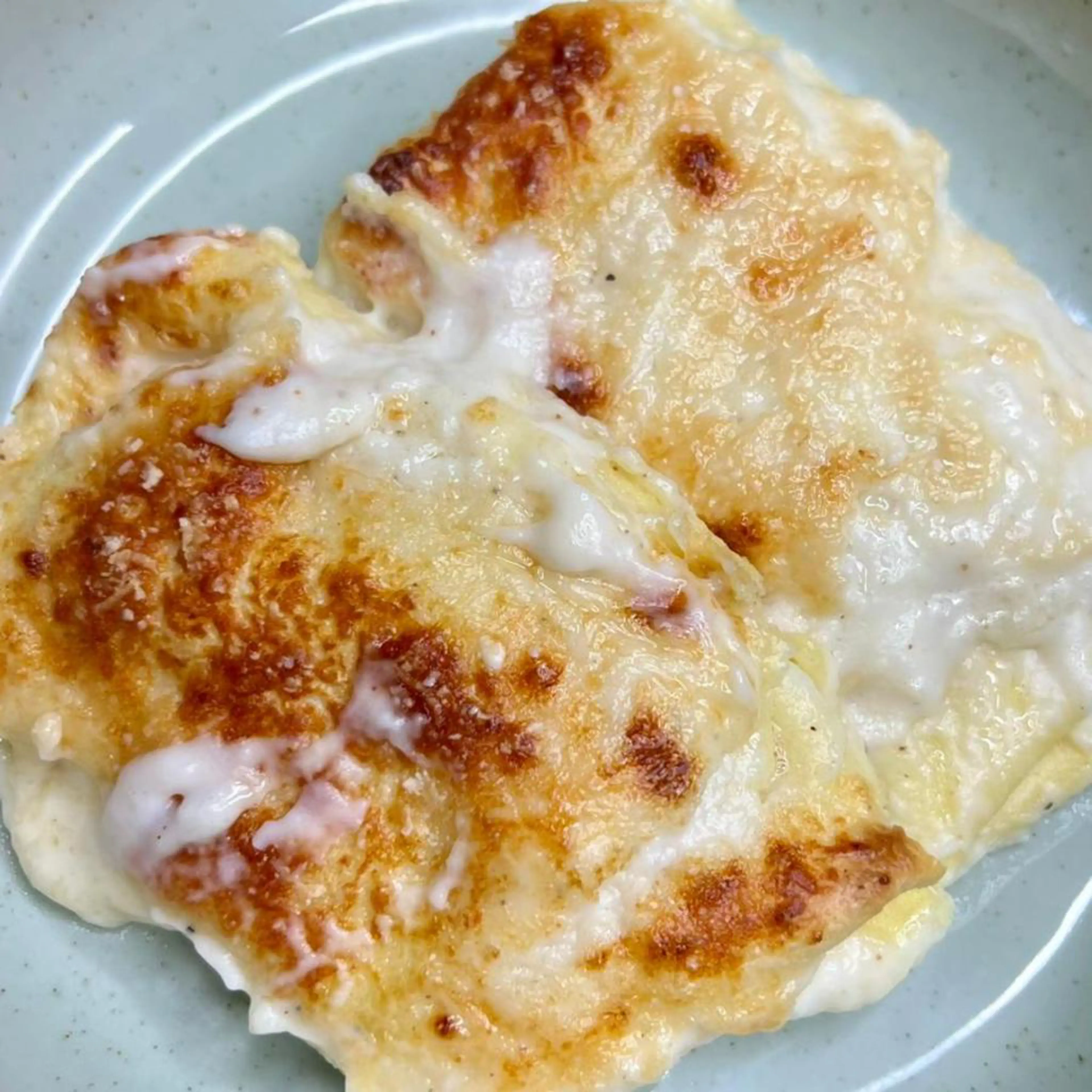 Ham and Fontina crepes