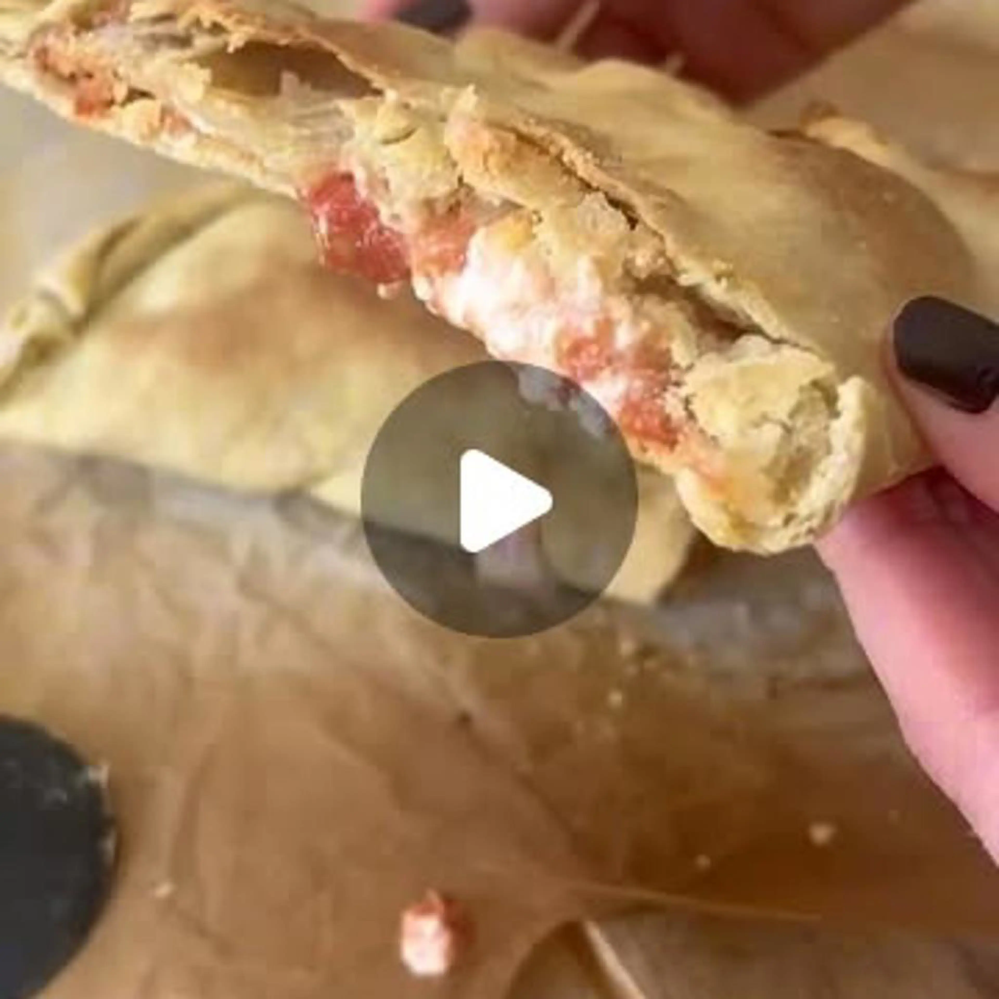 Calzone with soft dough