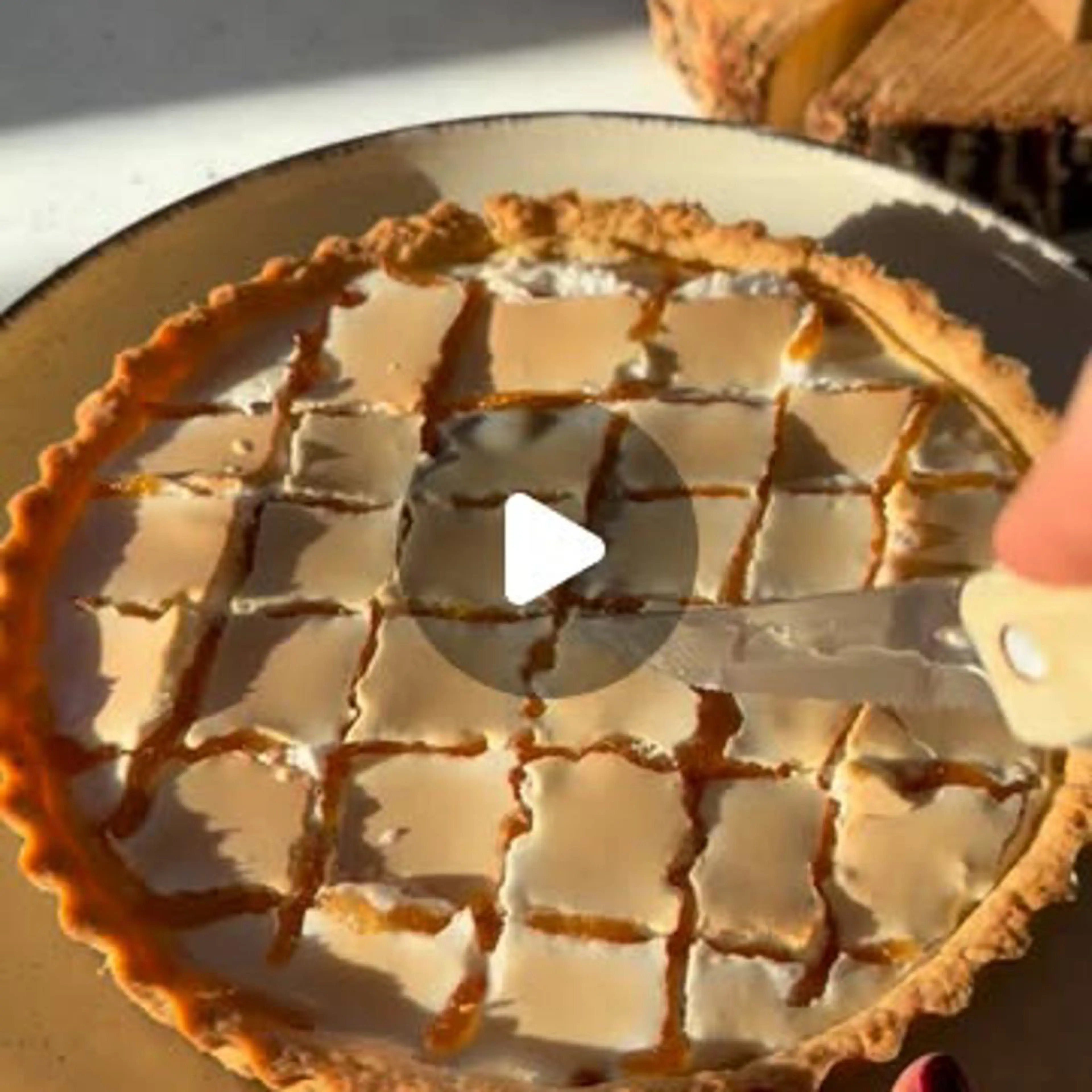 Apple jam lattice tart