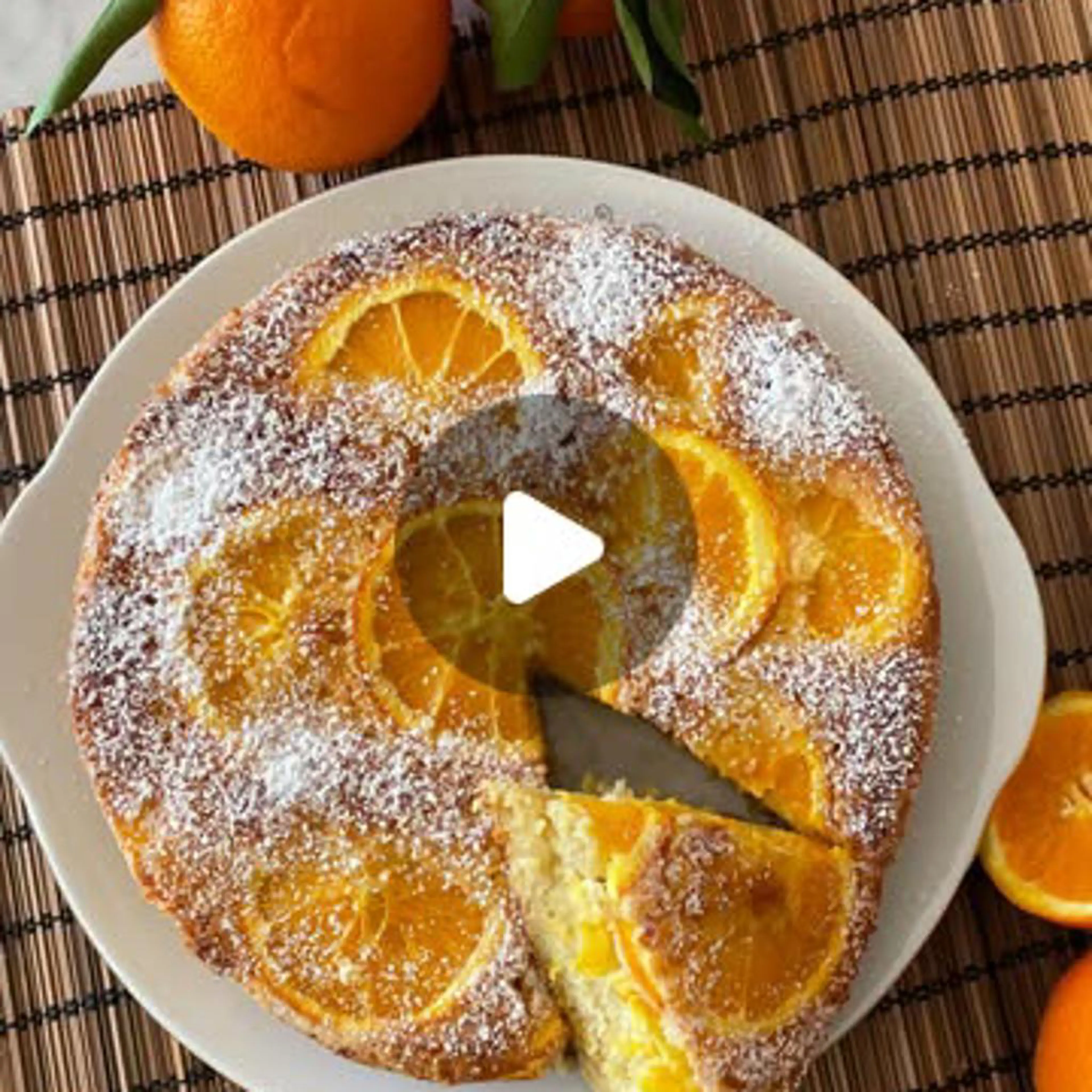 Upside-down orange cake