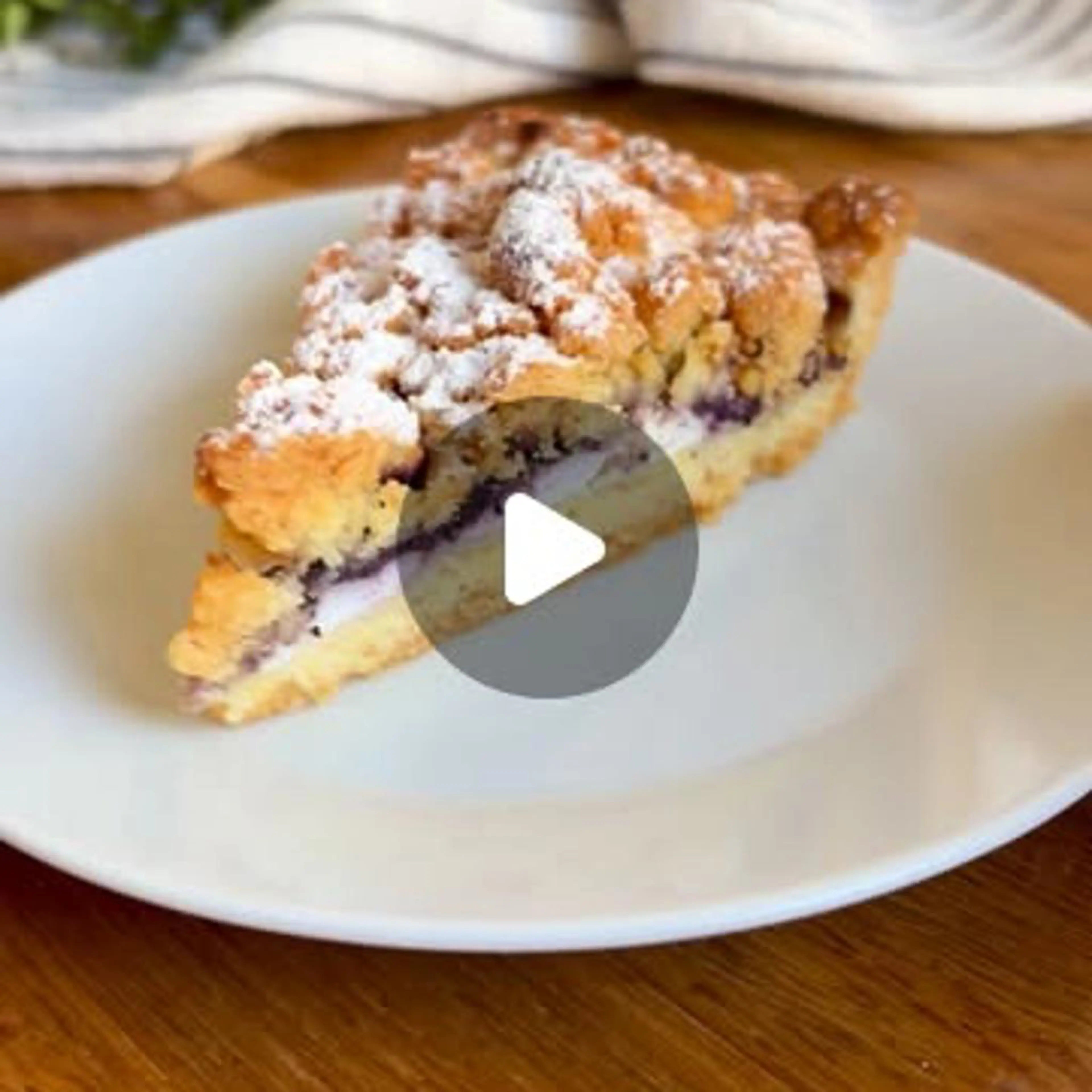 Ricotta and blueberry crumb cake