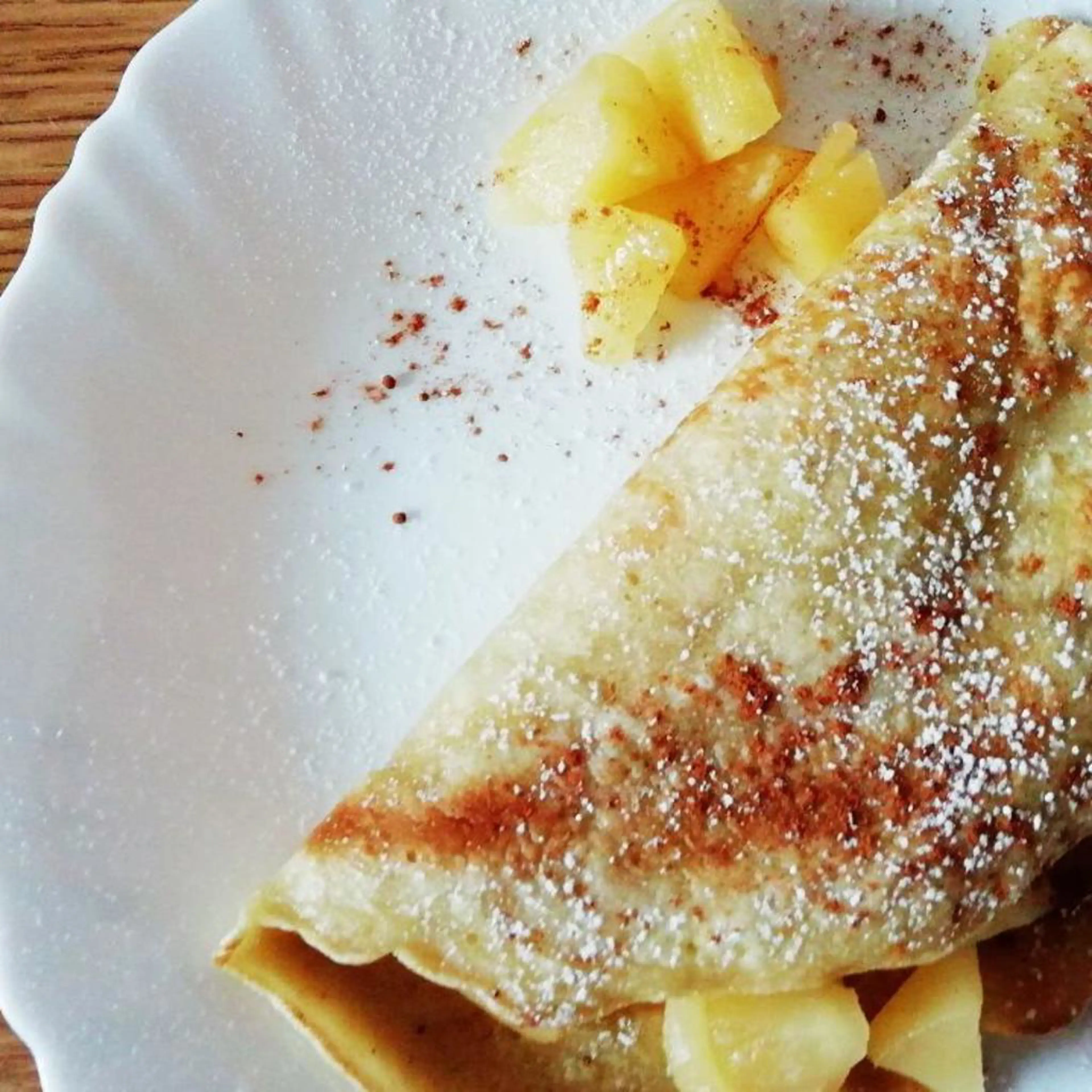 Apple Crepes Without Butter and Without Milk
