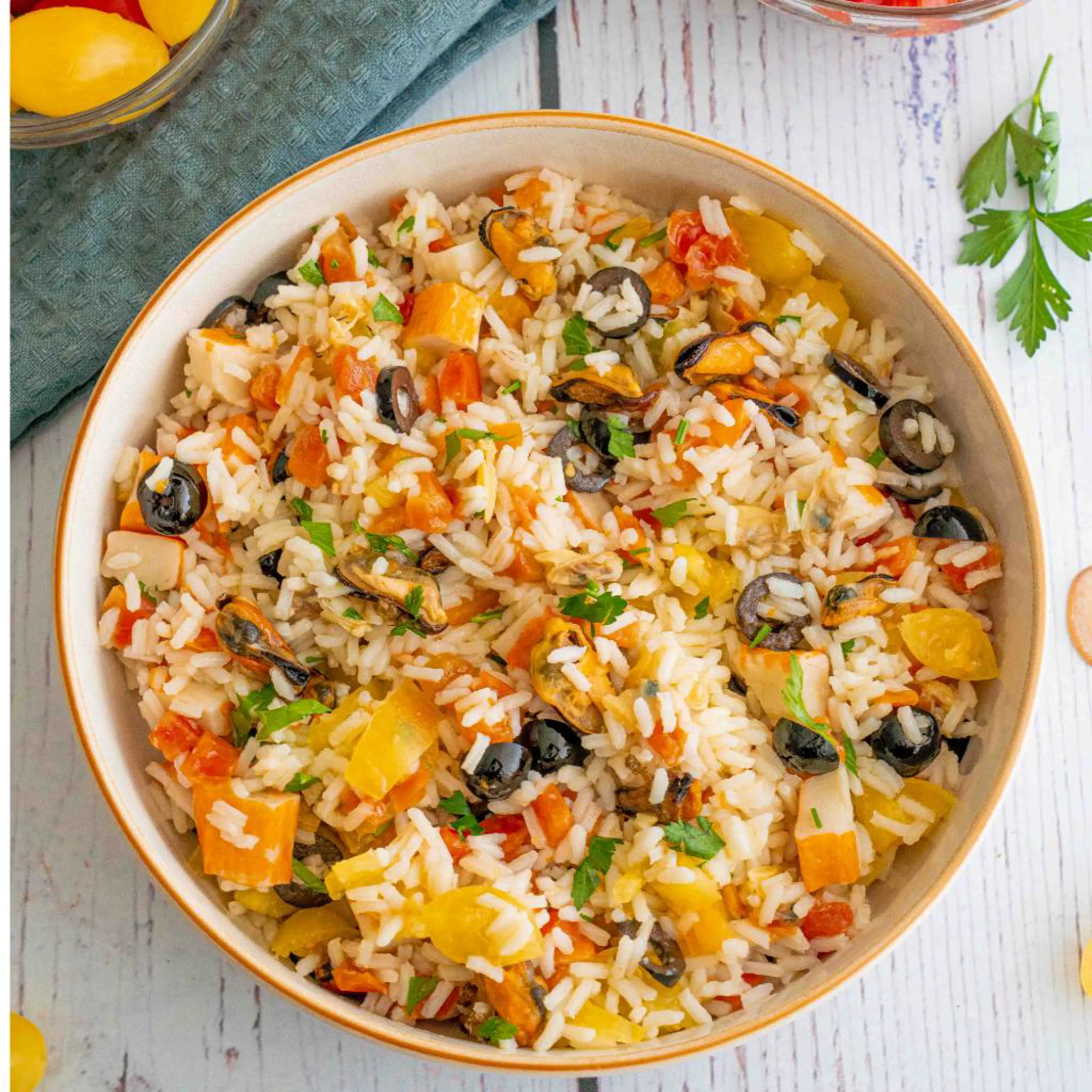 Морской рисовый салат