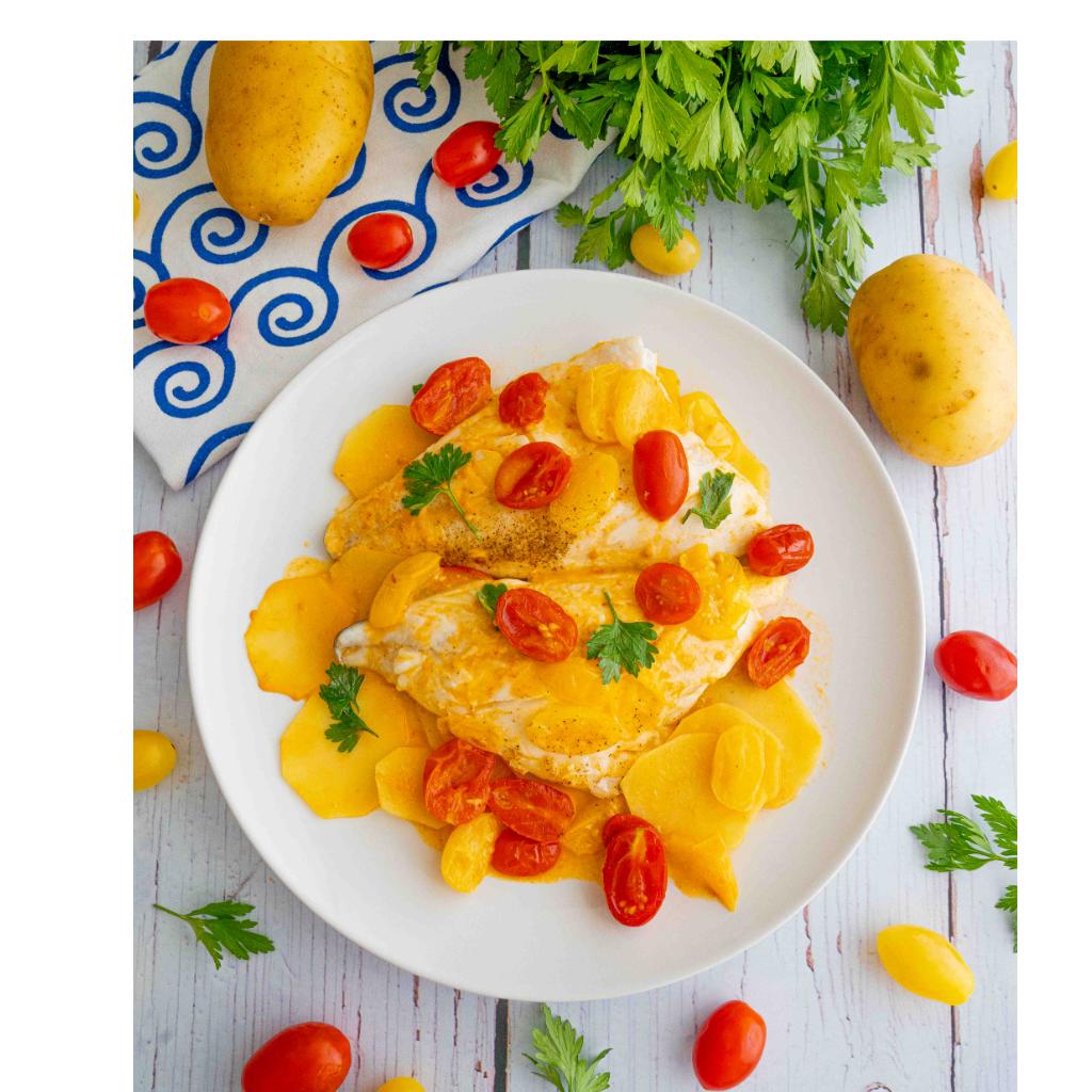 Pan-seared sea bream fillets