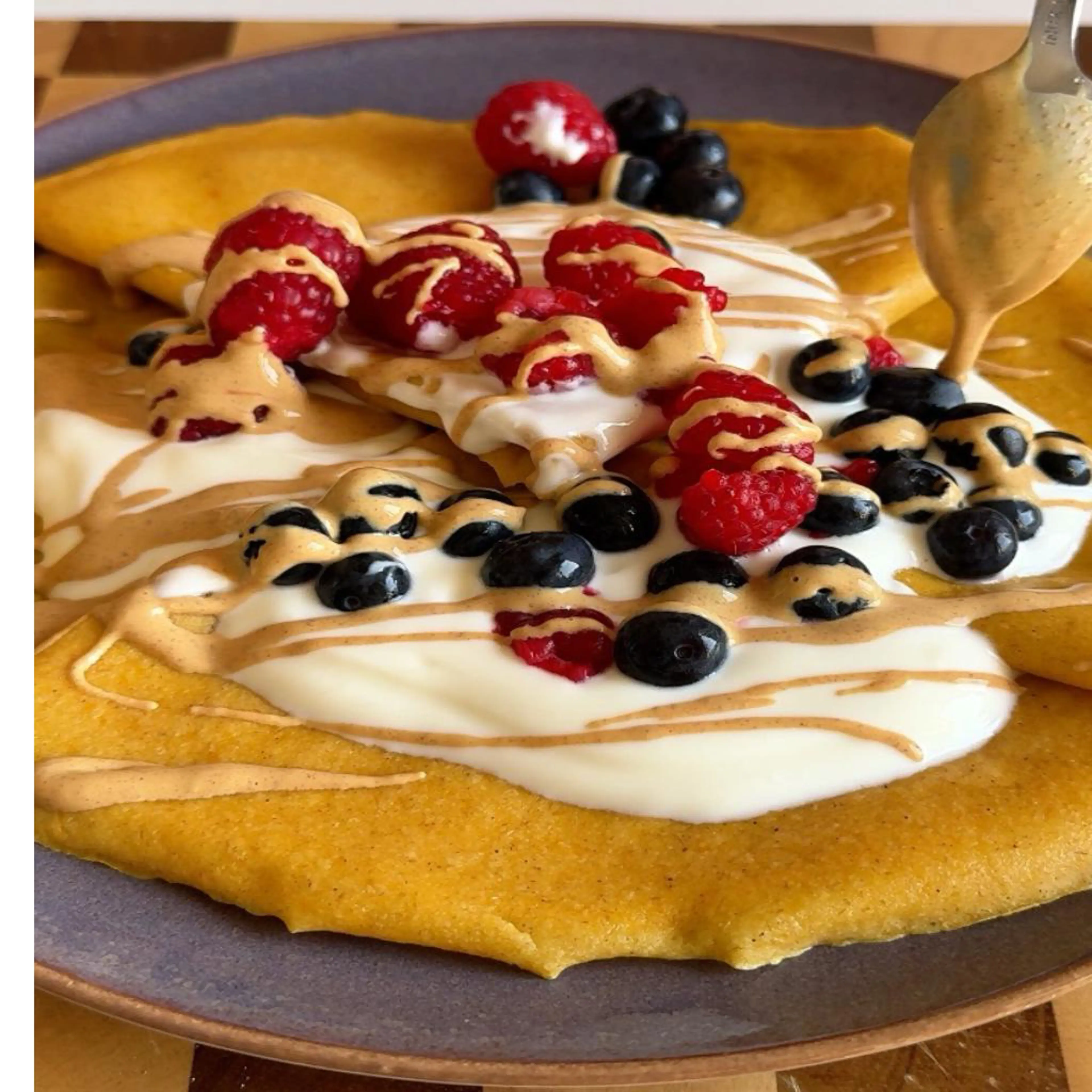 Sugar-Free and Gluten-Free Protein Pumpkin Crêpes