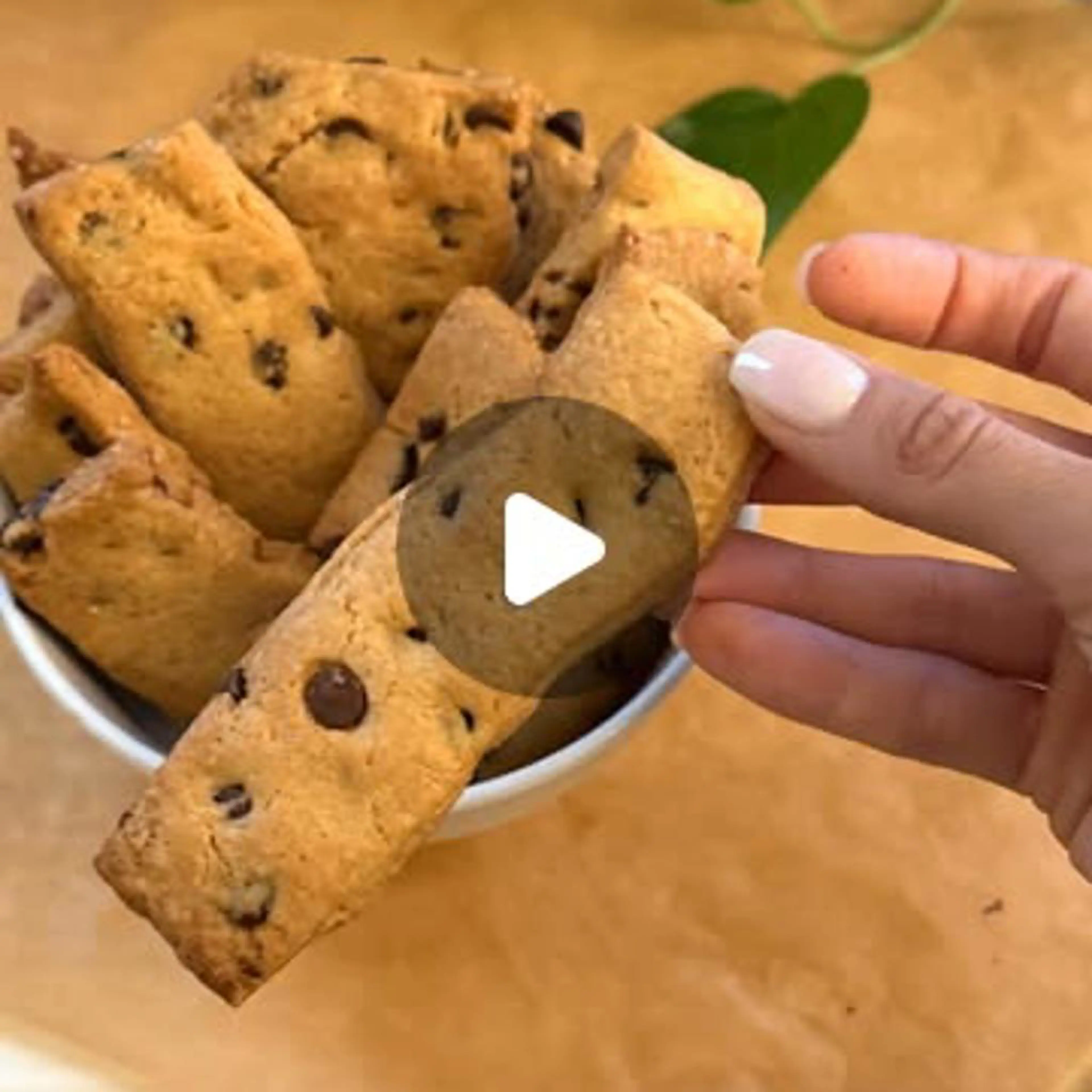 Stick Cookies with Dark Chocolate Chips