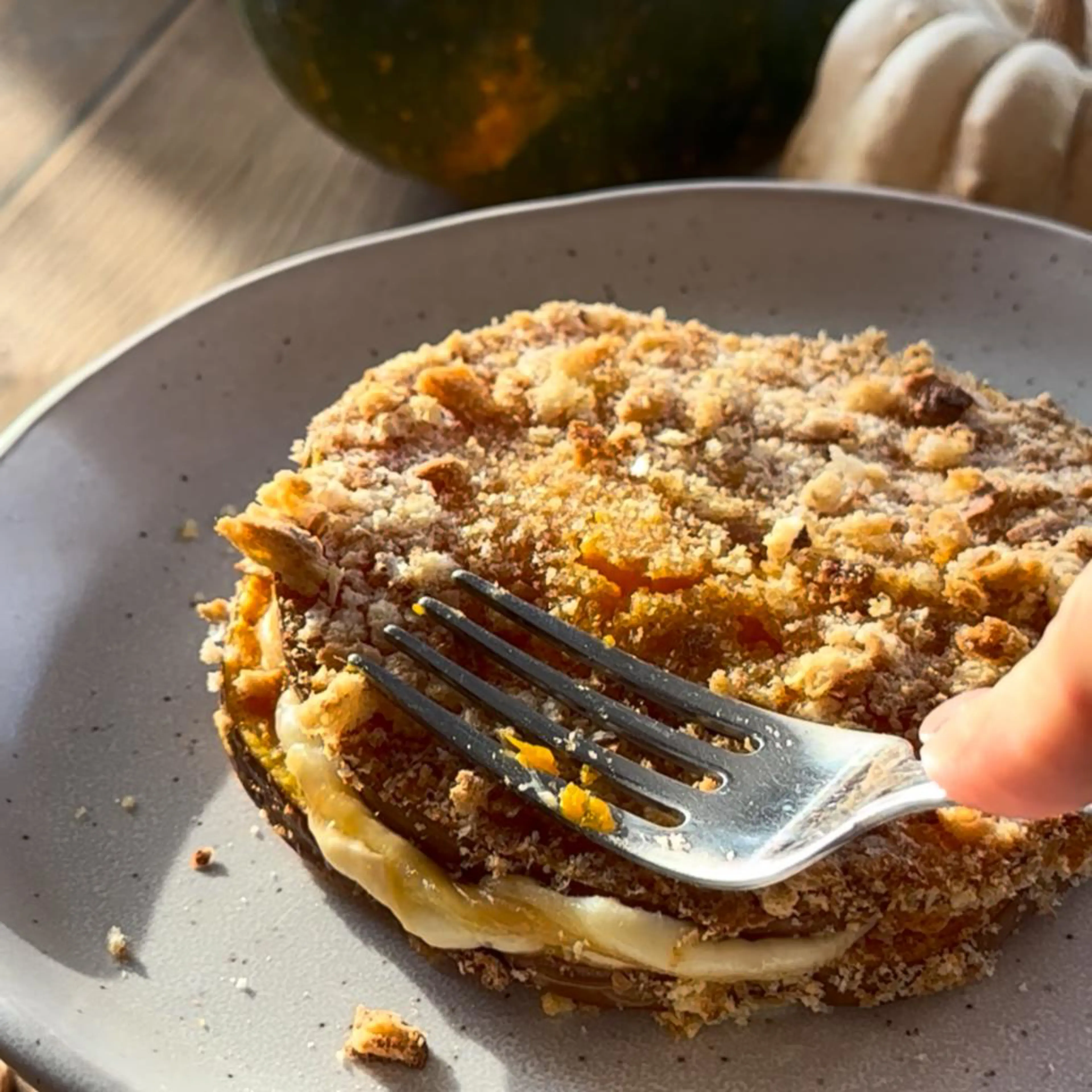 Cordon bleu de abóbora com scamorza defumada